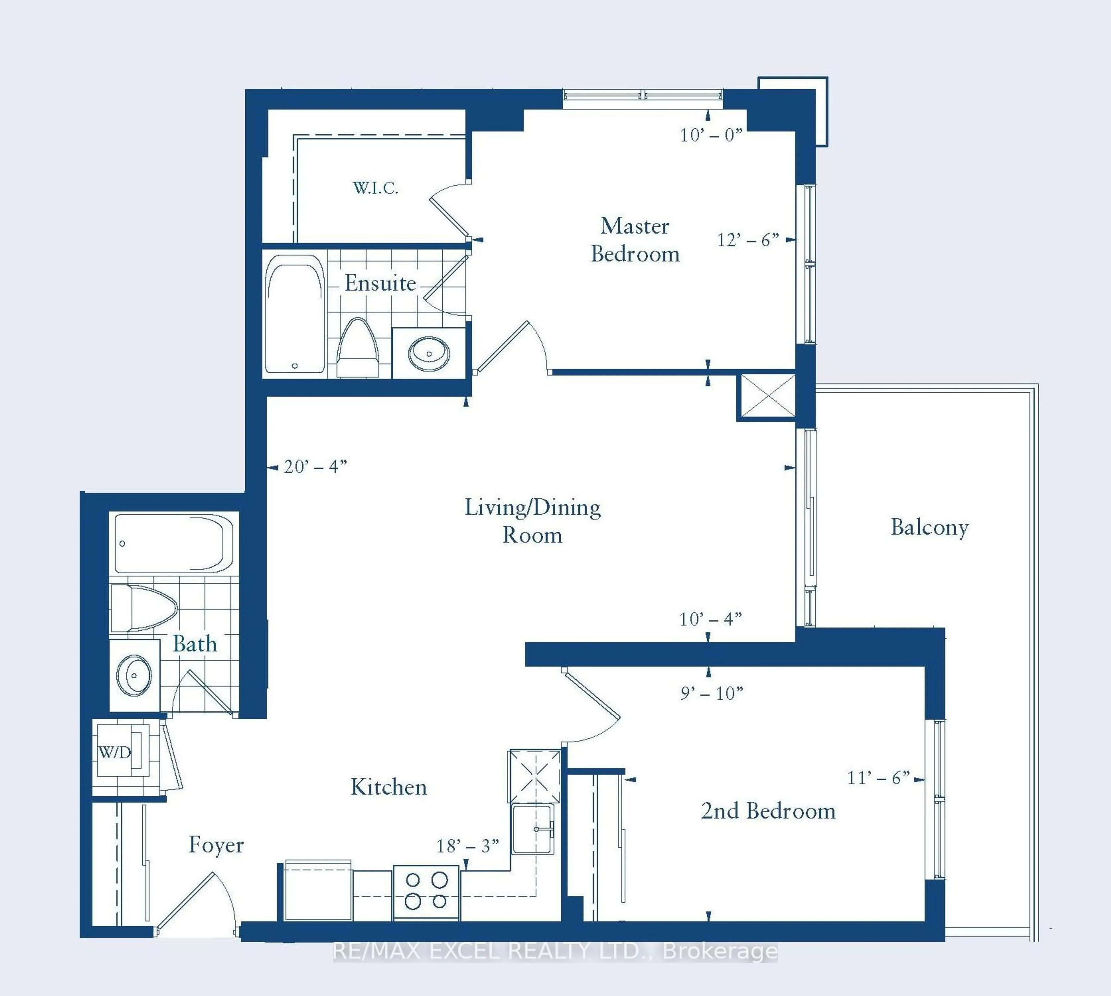 Floor plan for 7165 Yonge St #2006, Markham Ontario L3T 0C9