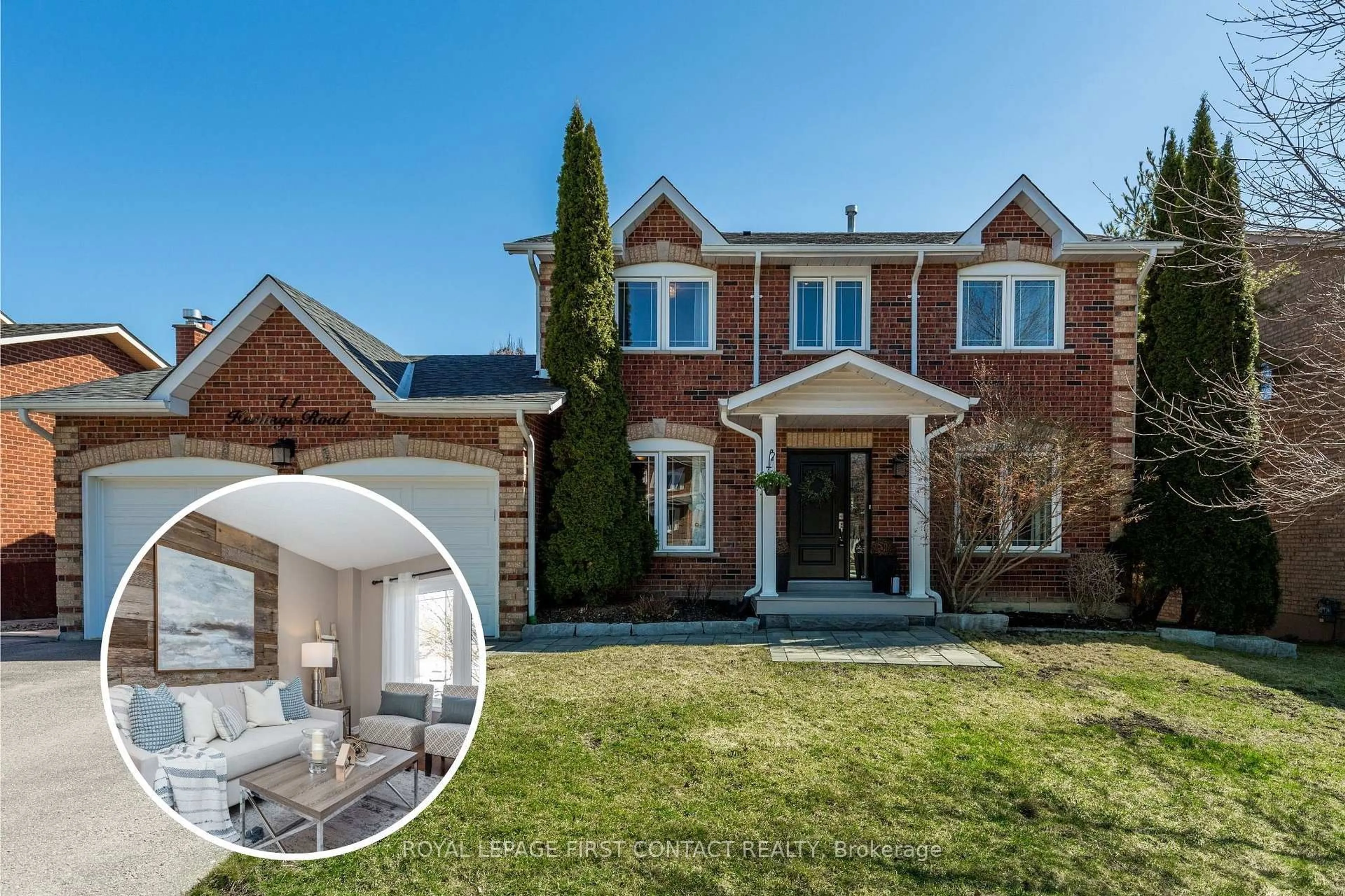 Home with brick exterior material, street for 11 Heritage Rd, Innisfil Ontario L0L 1L0