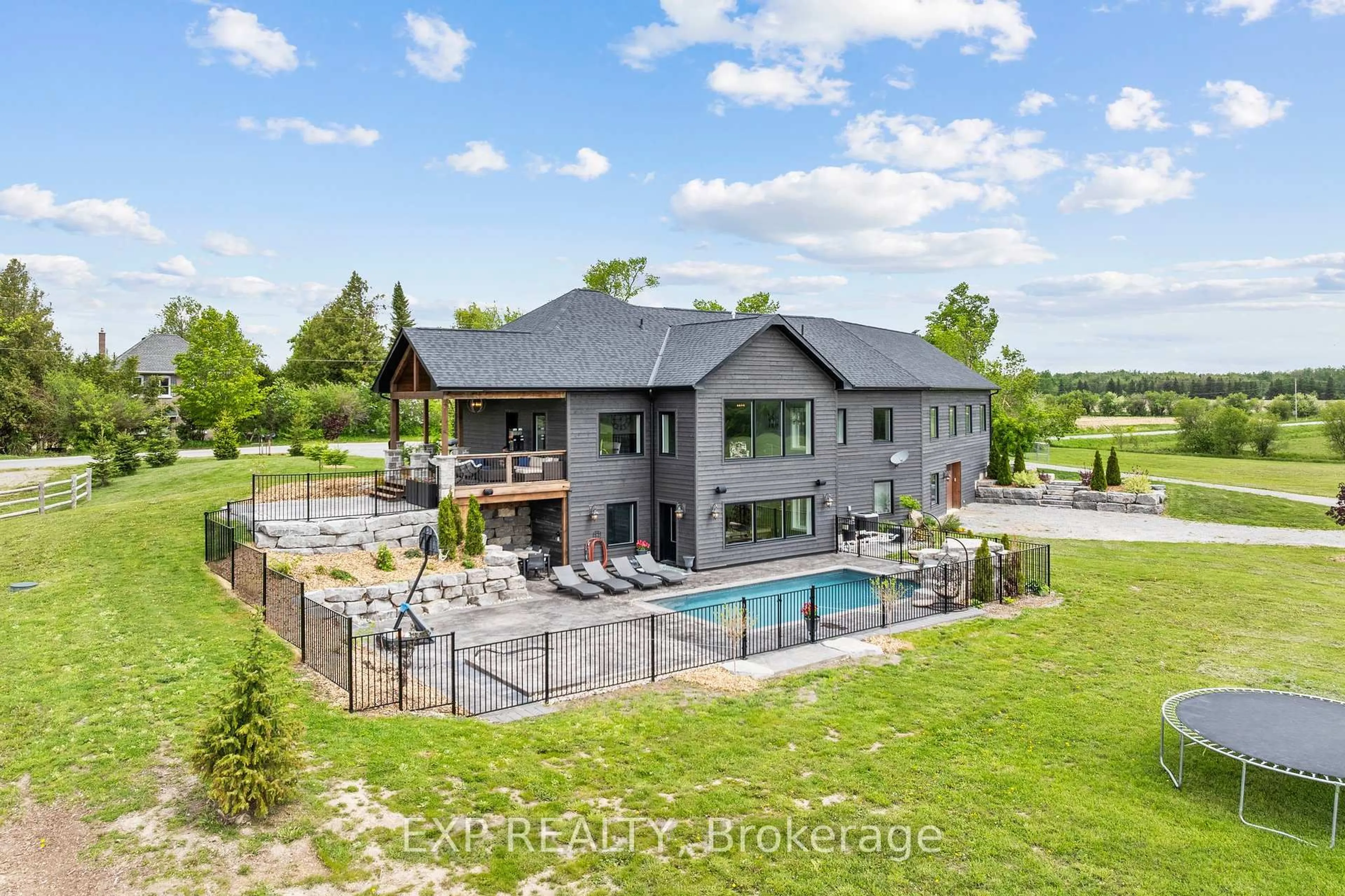 A pic from outside/outdoor area/front of a property/back of a property/a pic from drone, water/lake/river/ocean view for 1766 Concession 13 Rd, Brock Ontario L0E 1E0