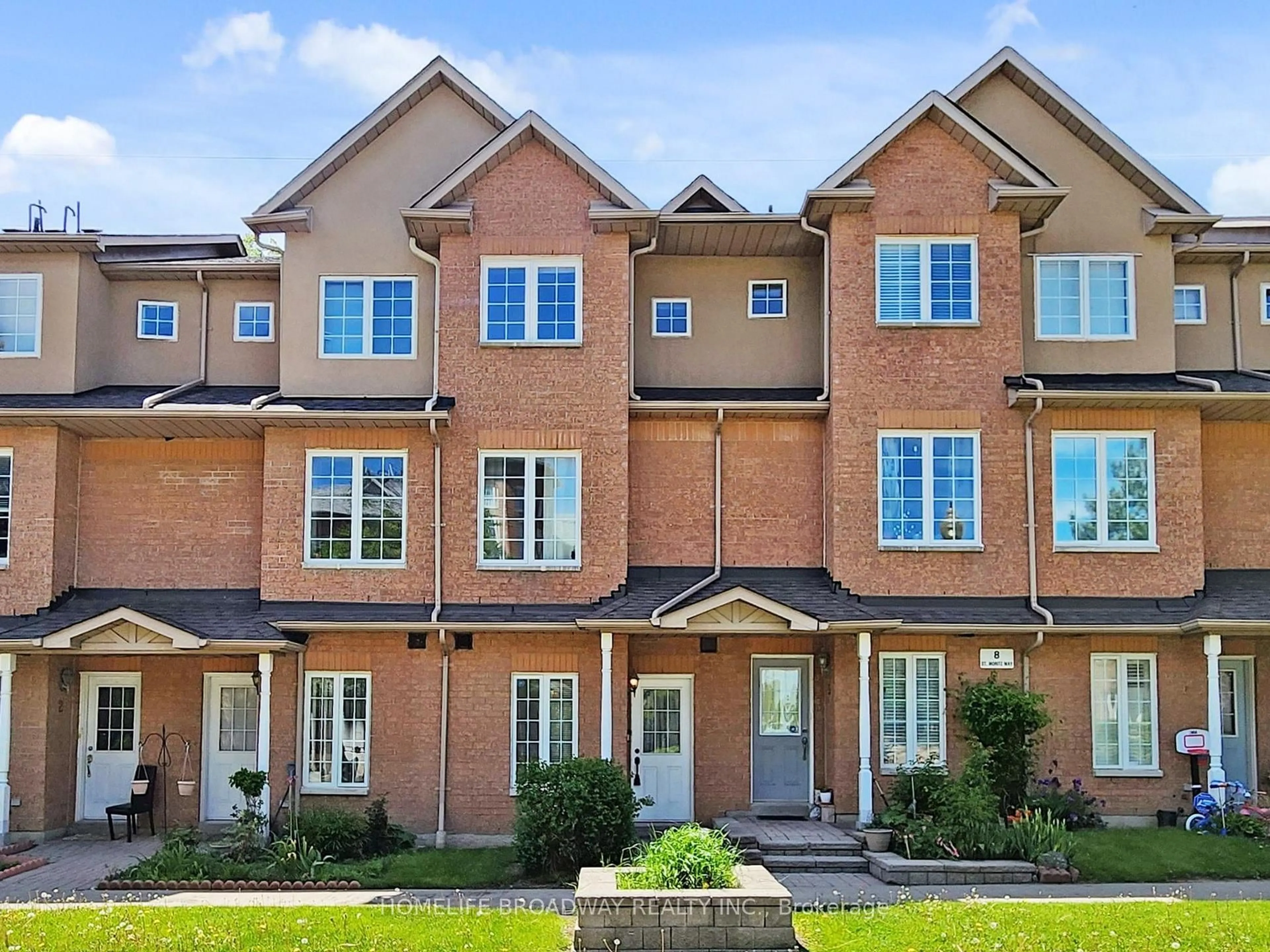 Home with brick exterior material, street for 8 St Moritz Way #3A, Markham Ontario L3R 4E8