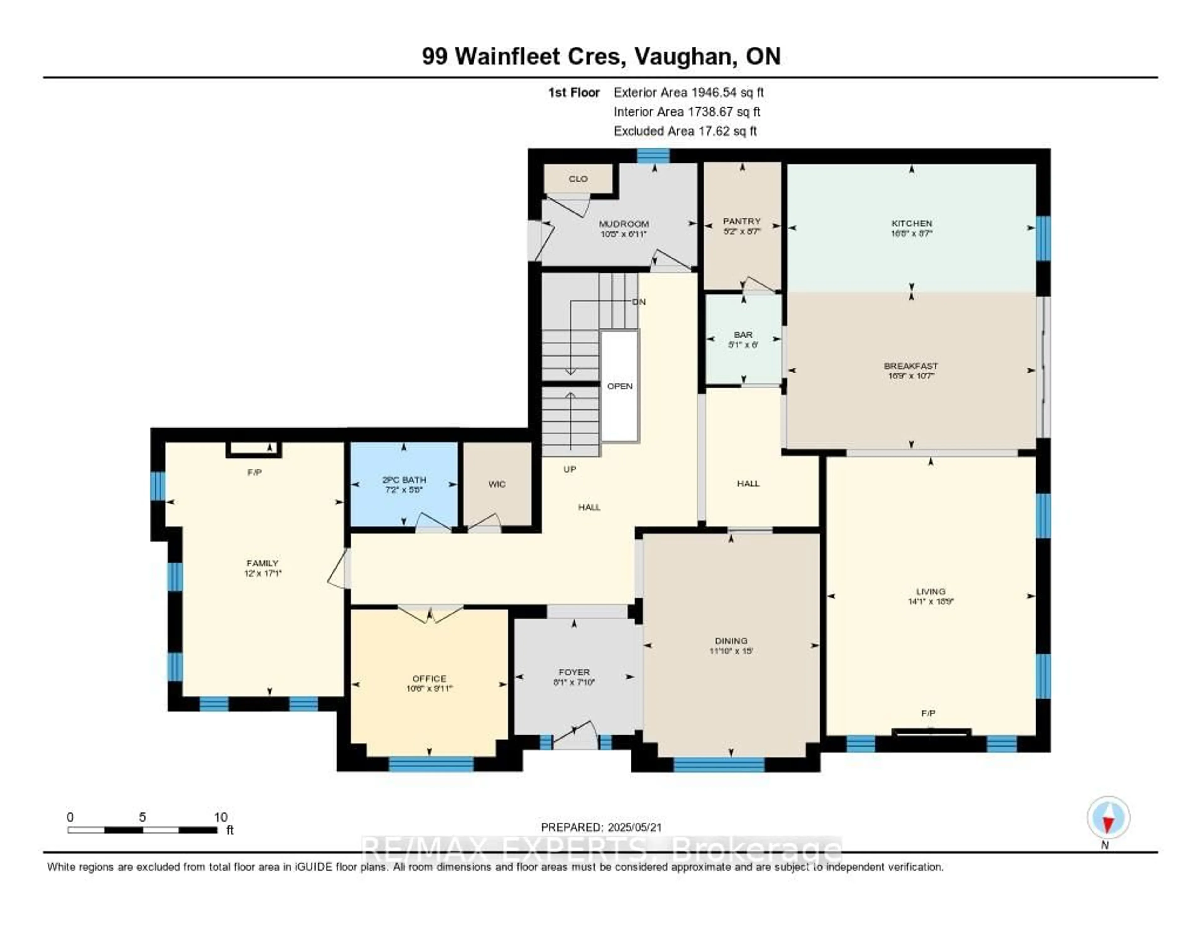 Floor plan for 99 Wainfleet Cres, Vaughan Ontario L3L 0E7