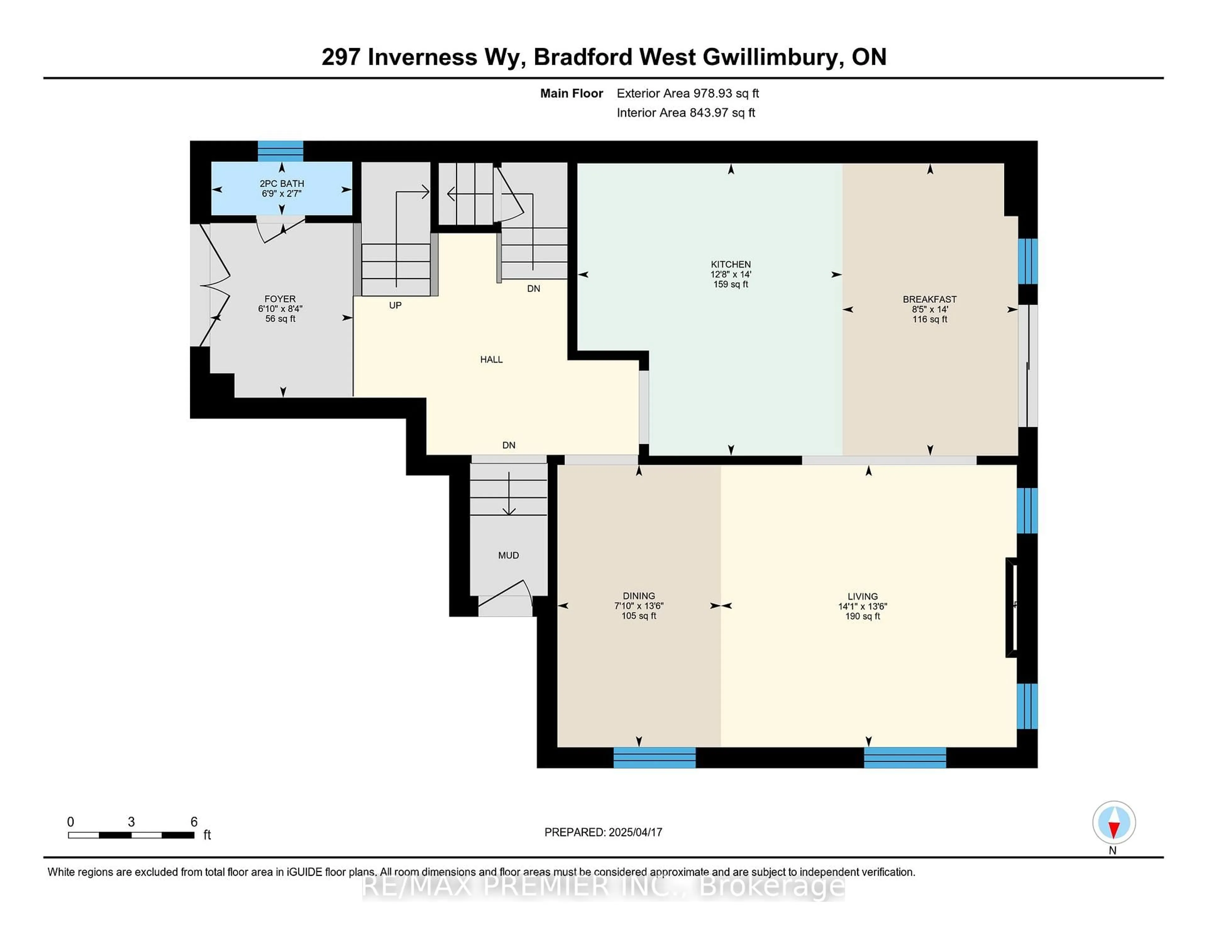 Floor plan for 297 Inverness Way, Bradford West Gwillimbury Ontario L3Z 2A8
