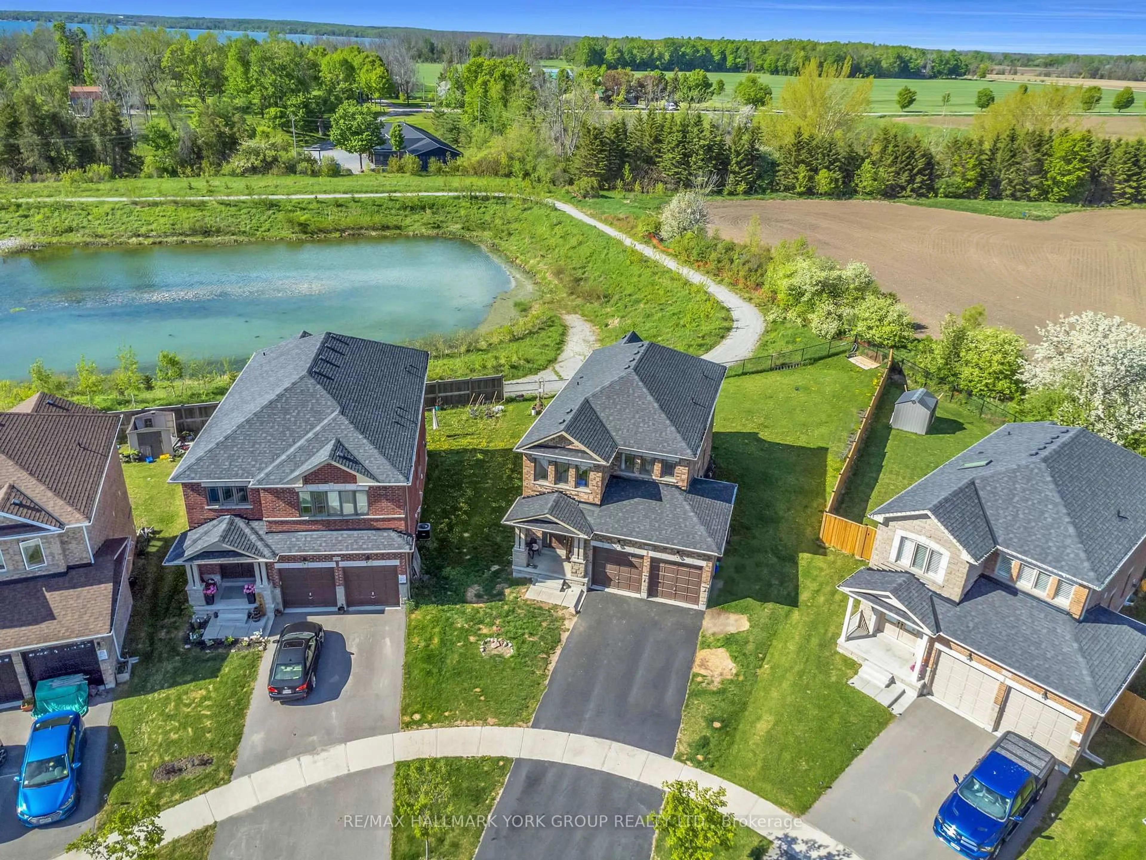 A pic from outside/outdoor area/front of a property/back of a property/a pic from drone, water/lake/river/ocean view for 120 Terry Clayton Ave, Brock Ontario L0K 1A0