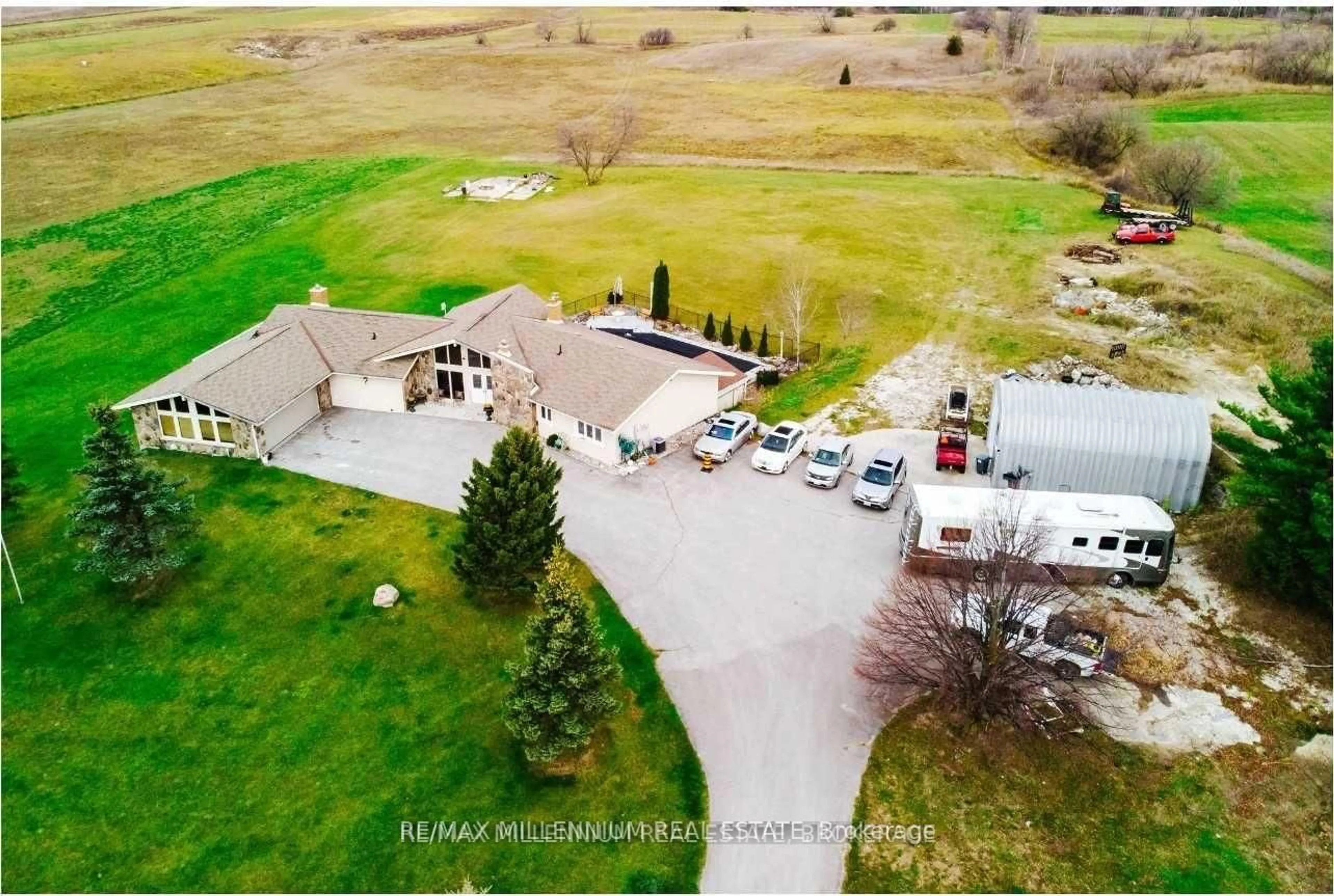 A pic from outside/outdoor area/front of a property/back of a property/a pic from drone, mountain view for 8078 Highway No.9 N/A, New Tecumseth Ontario L0G 1W0