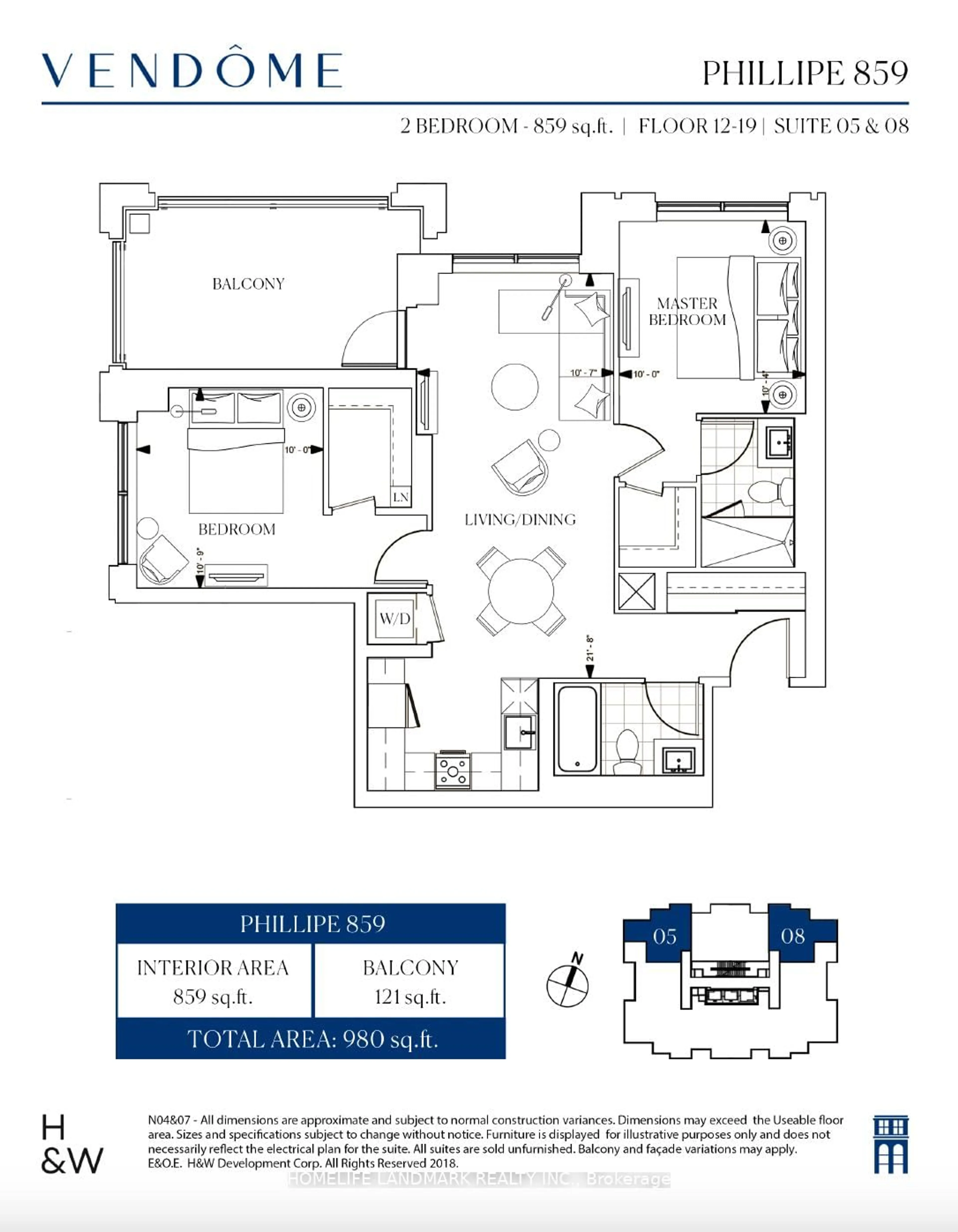 Floor plan for 9 Clegg Rd #1505, Markham Ontario L6G 0H3