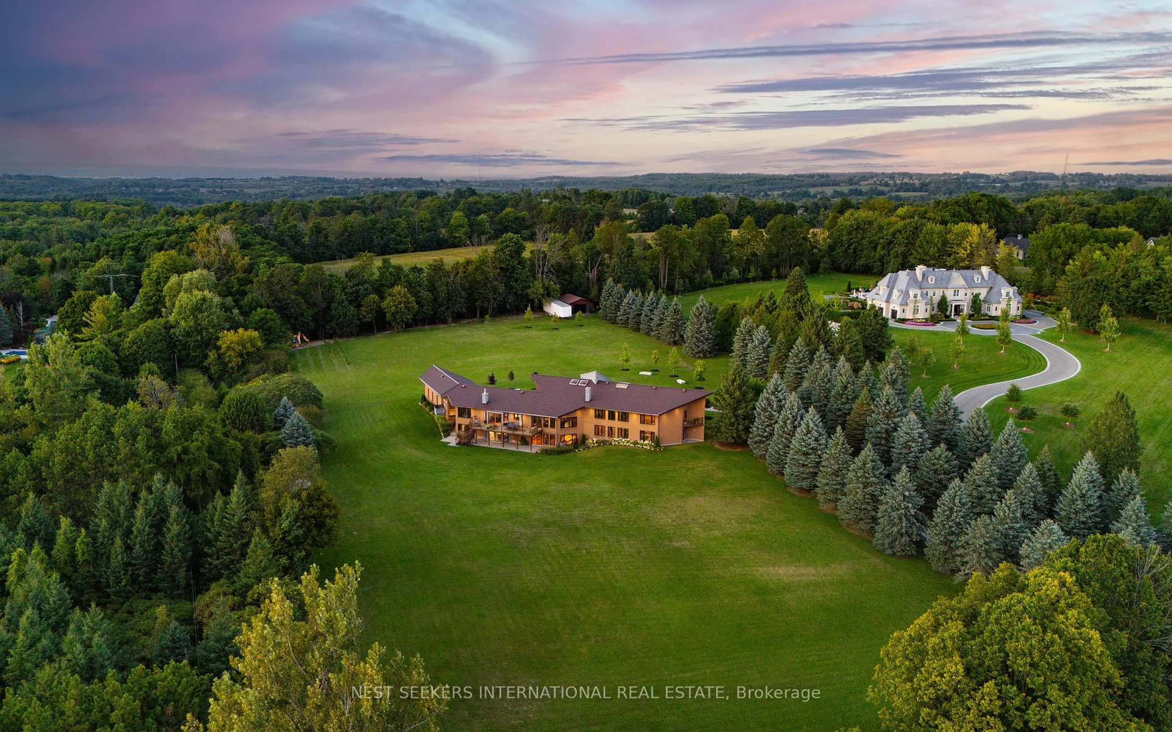 A pic from outside/outdoor area/front of a property/back of a property/a pic from drone, mountain view for 2510 17th Sideroad N/A, King Ontario L7B 1A3
