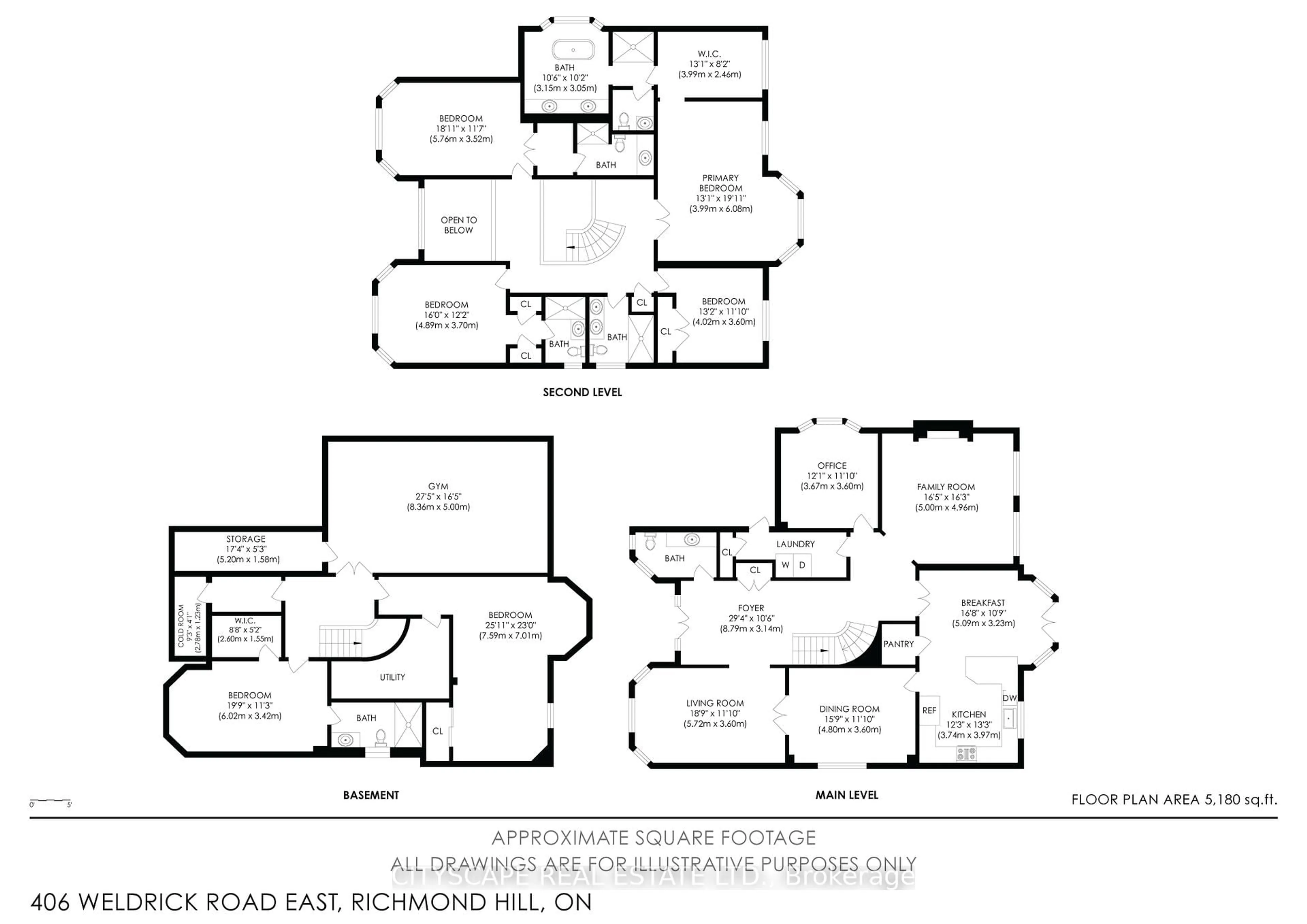 Floor plan for 406 Weldrick Rd, Richmond Hill Ontario L4B 2M8