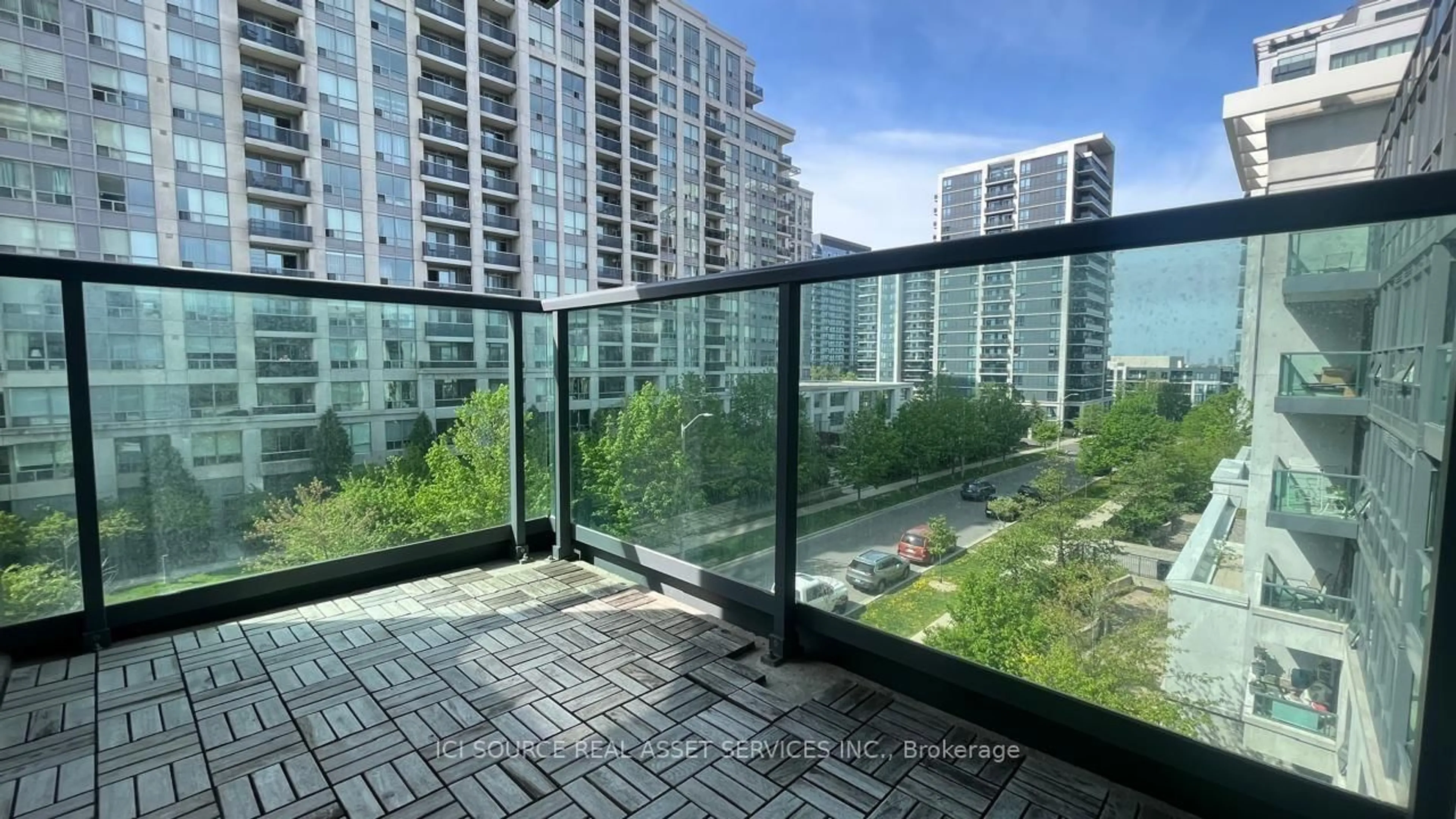 Balcony in the apartment, city buildings view from balcony for 20 North Park Rd #509, Vaughan Ontario L4J 0G7