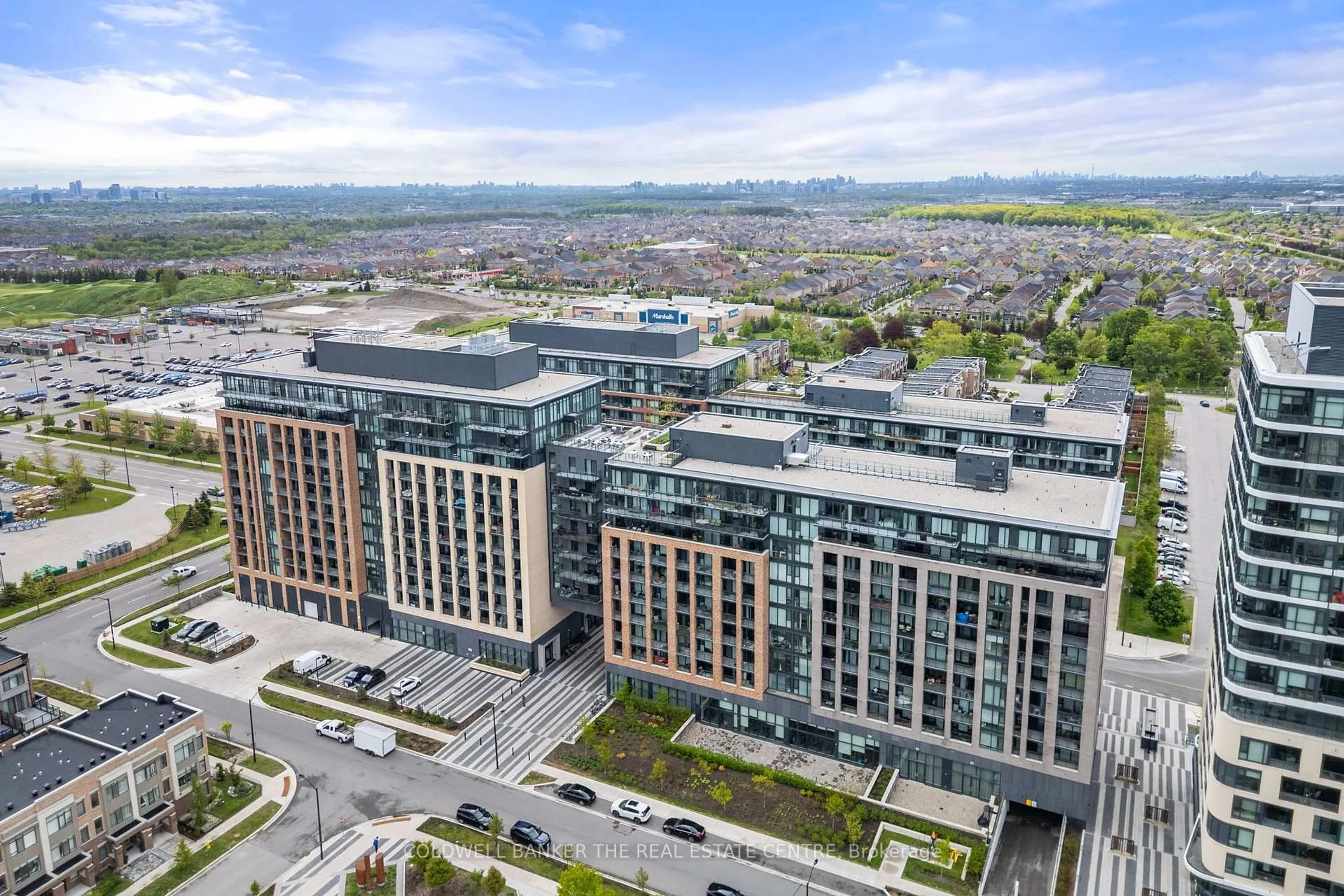 A pic from outside/outdoor area/front of a property/back of a property/a pic from drone, city buildings view from balcony for 100 Eagle Rock Way #631, Vaughan Ontario L6A 5B9