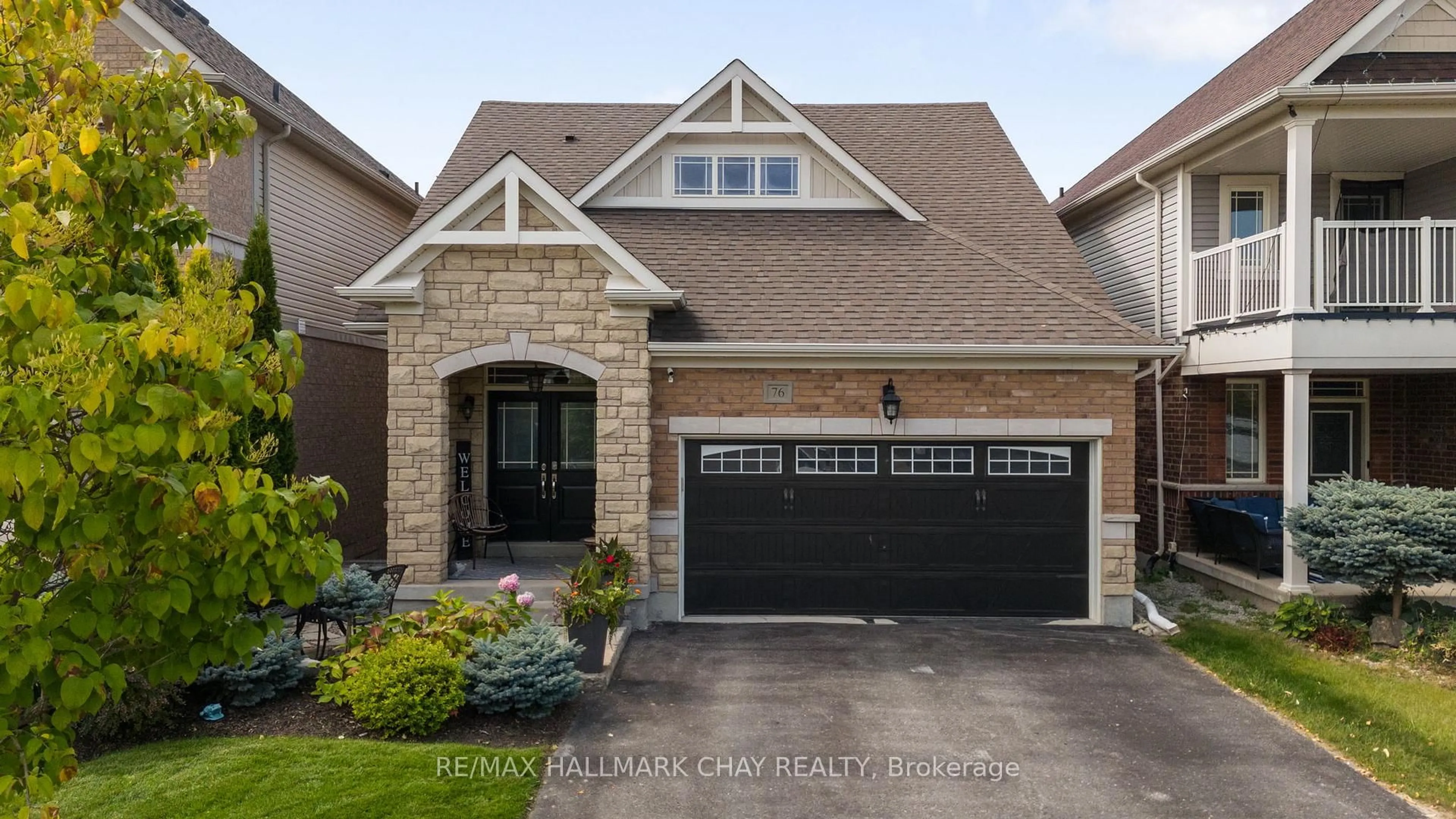 Home with brick exterior material, street for 76 Cauthers Cres, New Tecumseth Ontario L9R 0L2