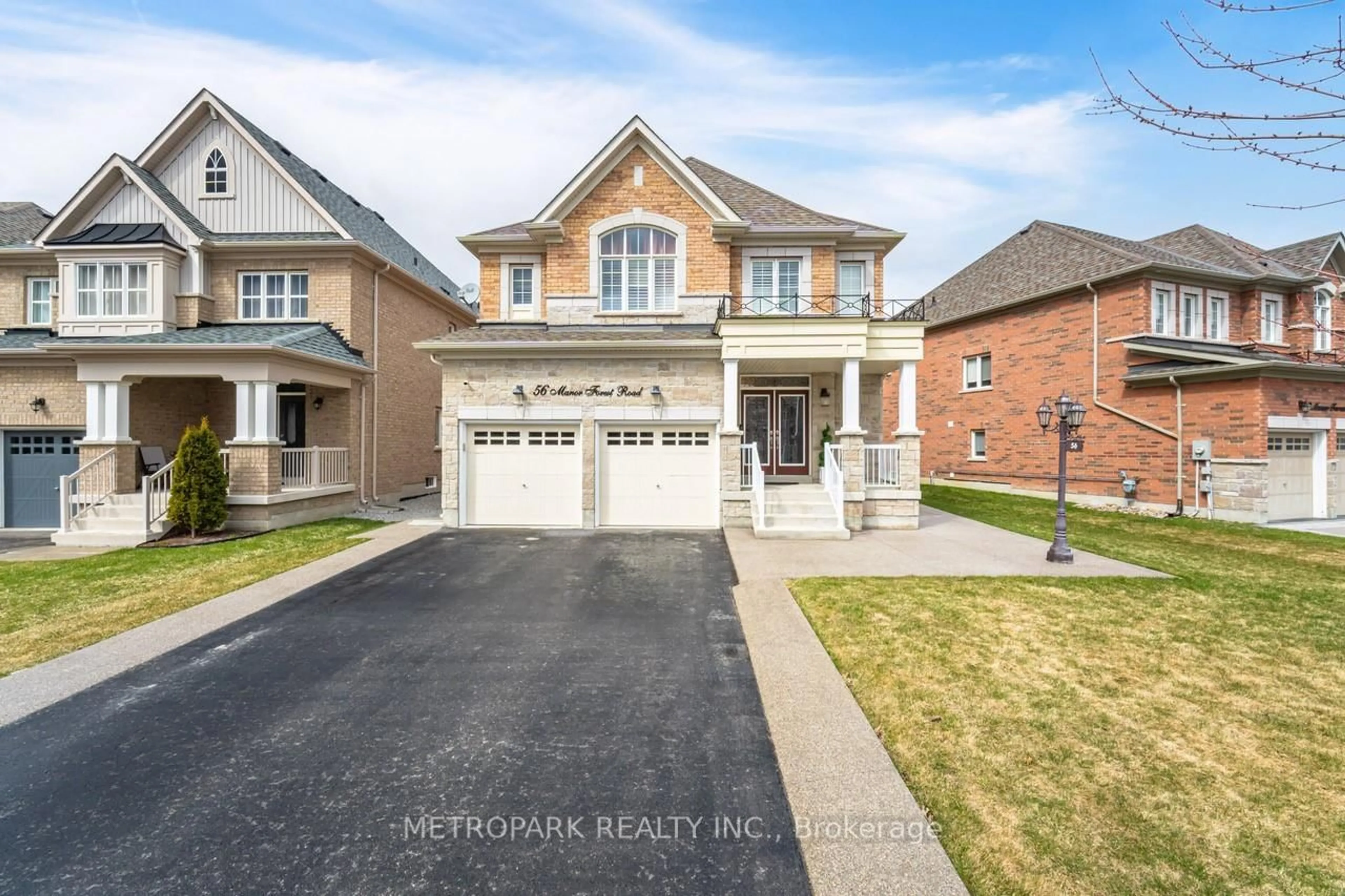 Home with brick exterior material, street for 56 Manor Forest Rd, East Gwillimbury Ontario L0G 1M0