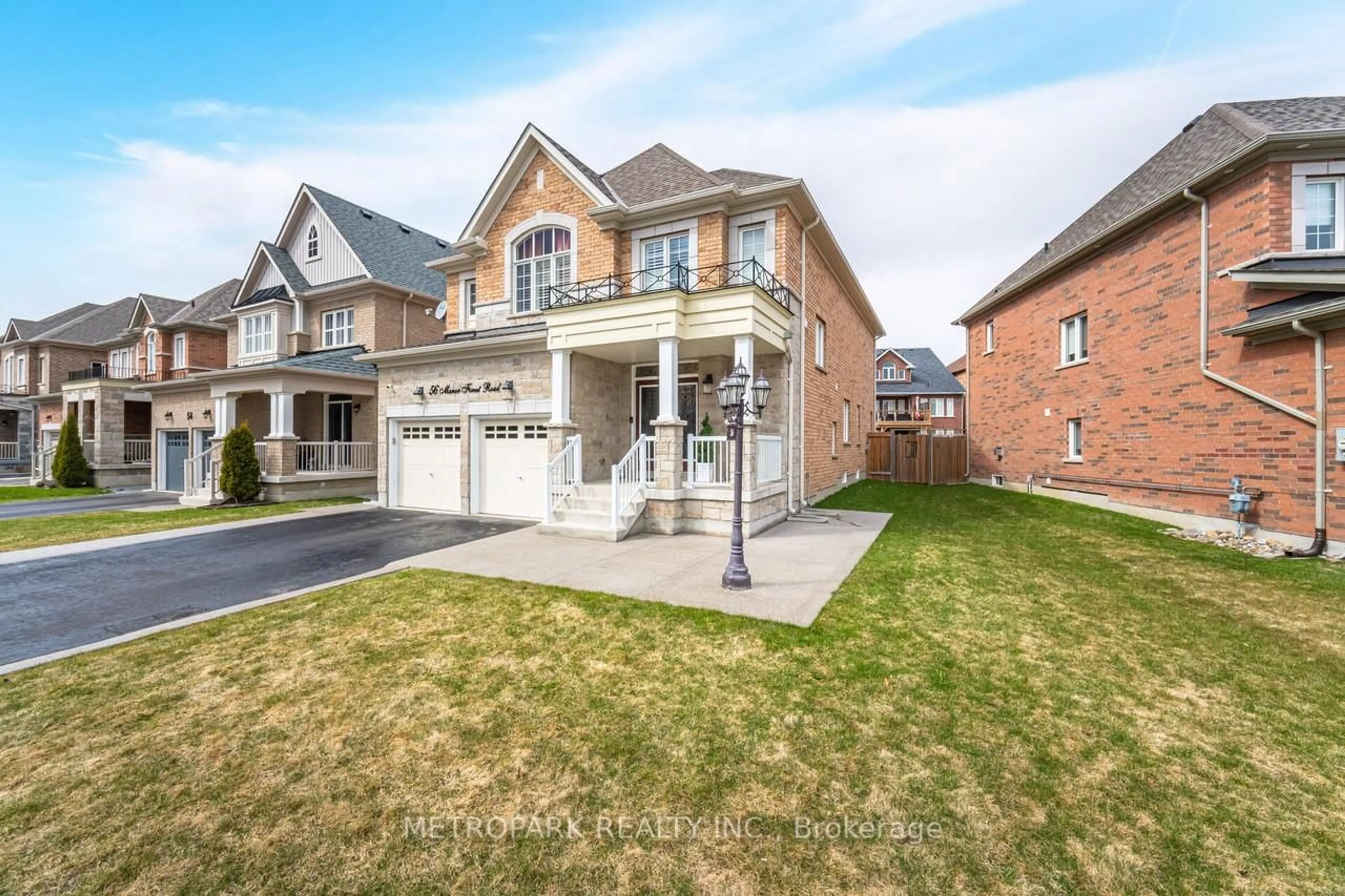 Home with brick exterior material, street for 56 Manor Forest Rd, East Gwillimbury Ontario L0G 1M0