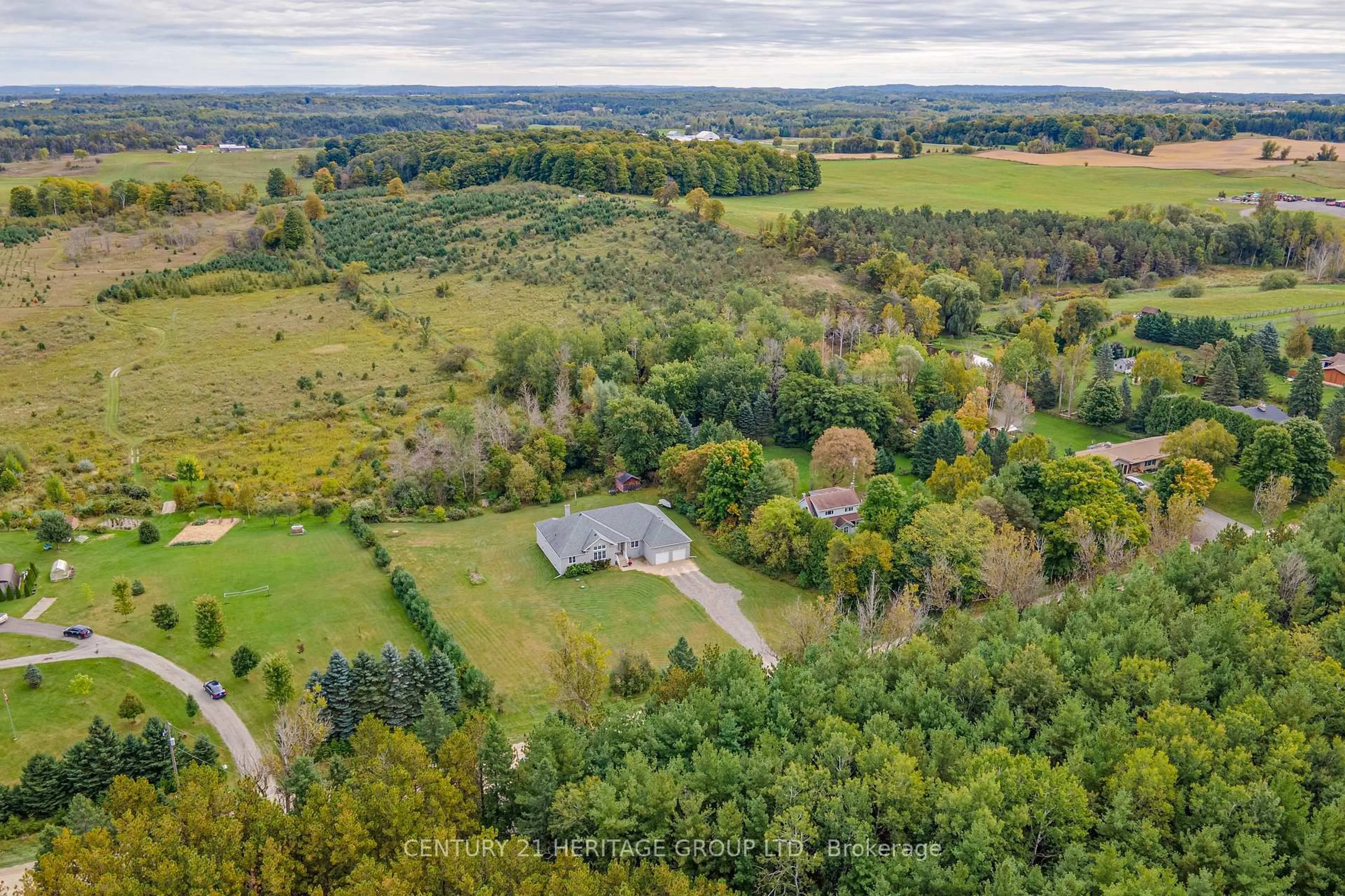 A pic from outside/outdoor area/front of a property/back of a property/a pic from drone, forest/trees view for 1913 Concession Rd 5, Adjala-Tosorontio Ontario L0G 1L0