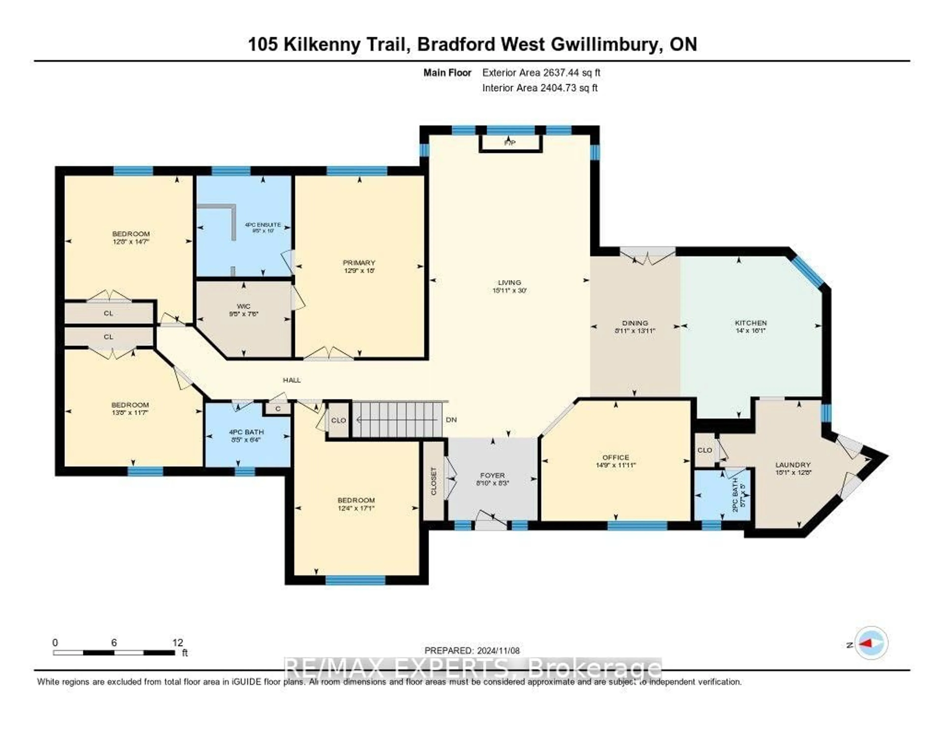 Floor plan for 105 Kilkenny Tr, Bradford West Gwillimbury Ontario L3Z 3C5