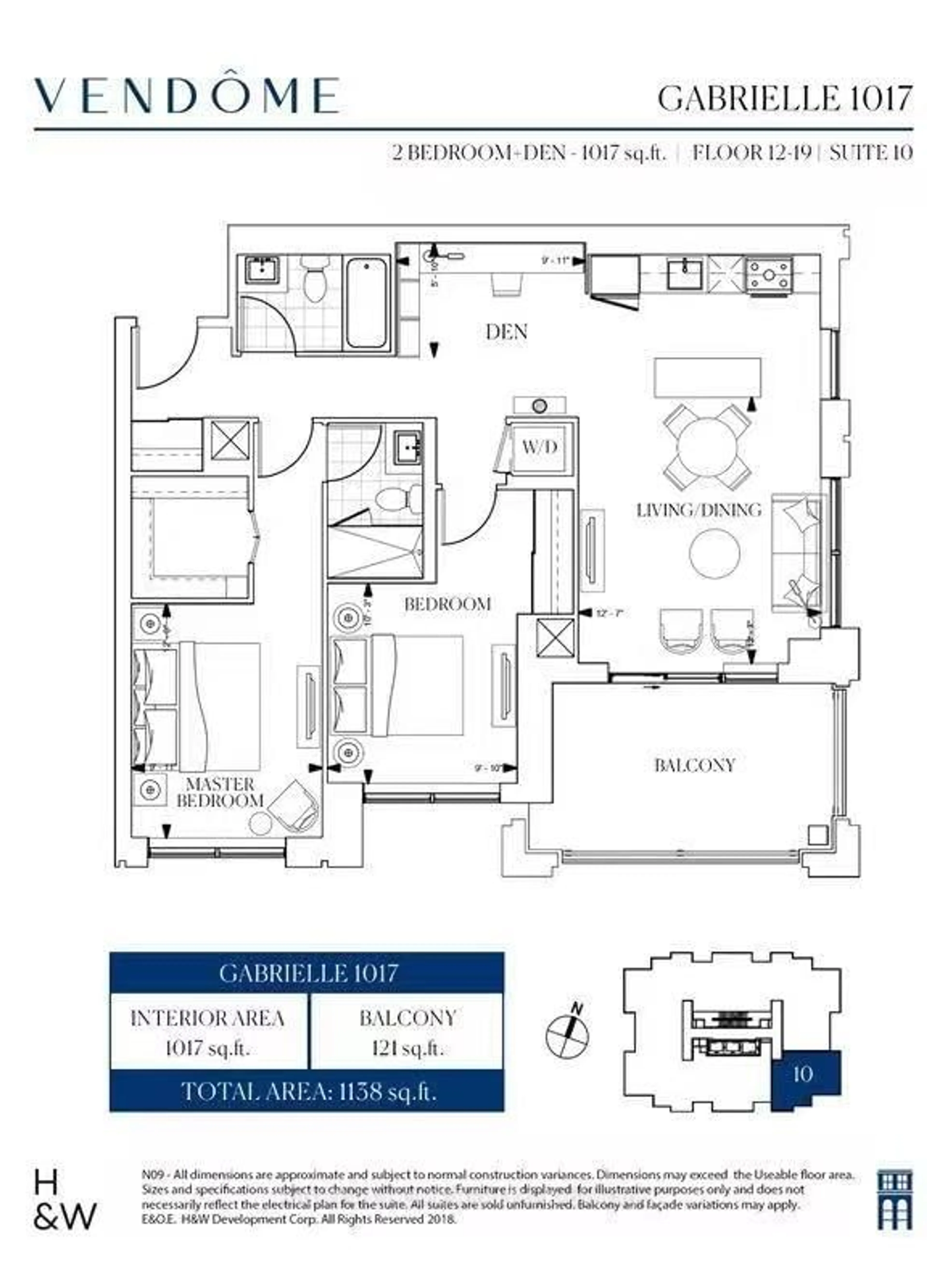 Floor plan for 9 Clegg Rd #1710, Markham Ontario L6G 0H3