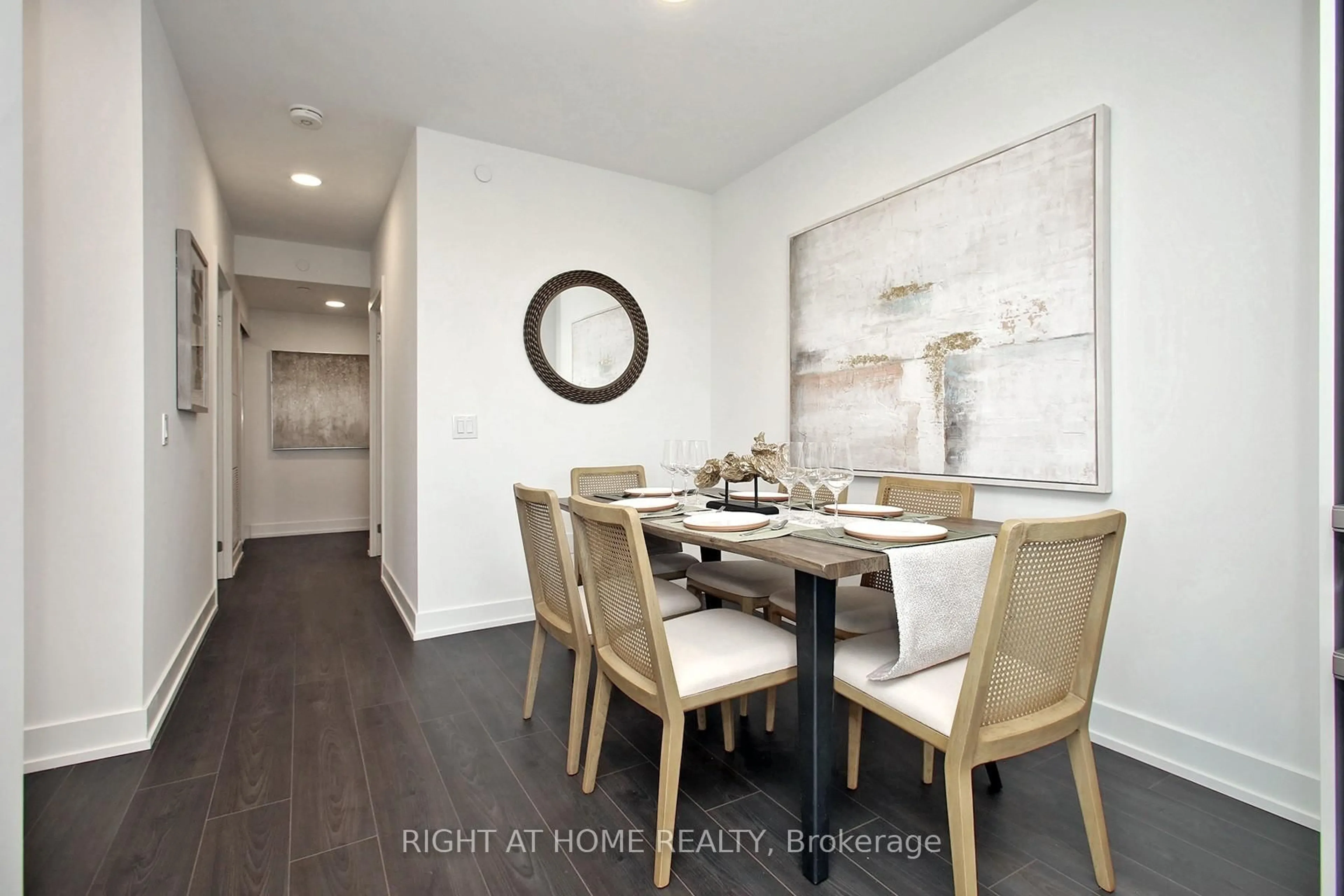 Dining room, wood/laminate floor for 9 Clegg Rd #1710, Markham Ontario L6G 0H3