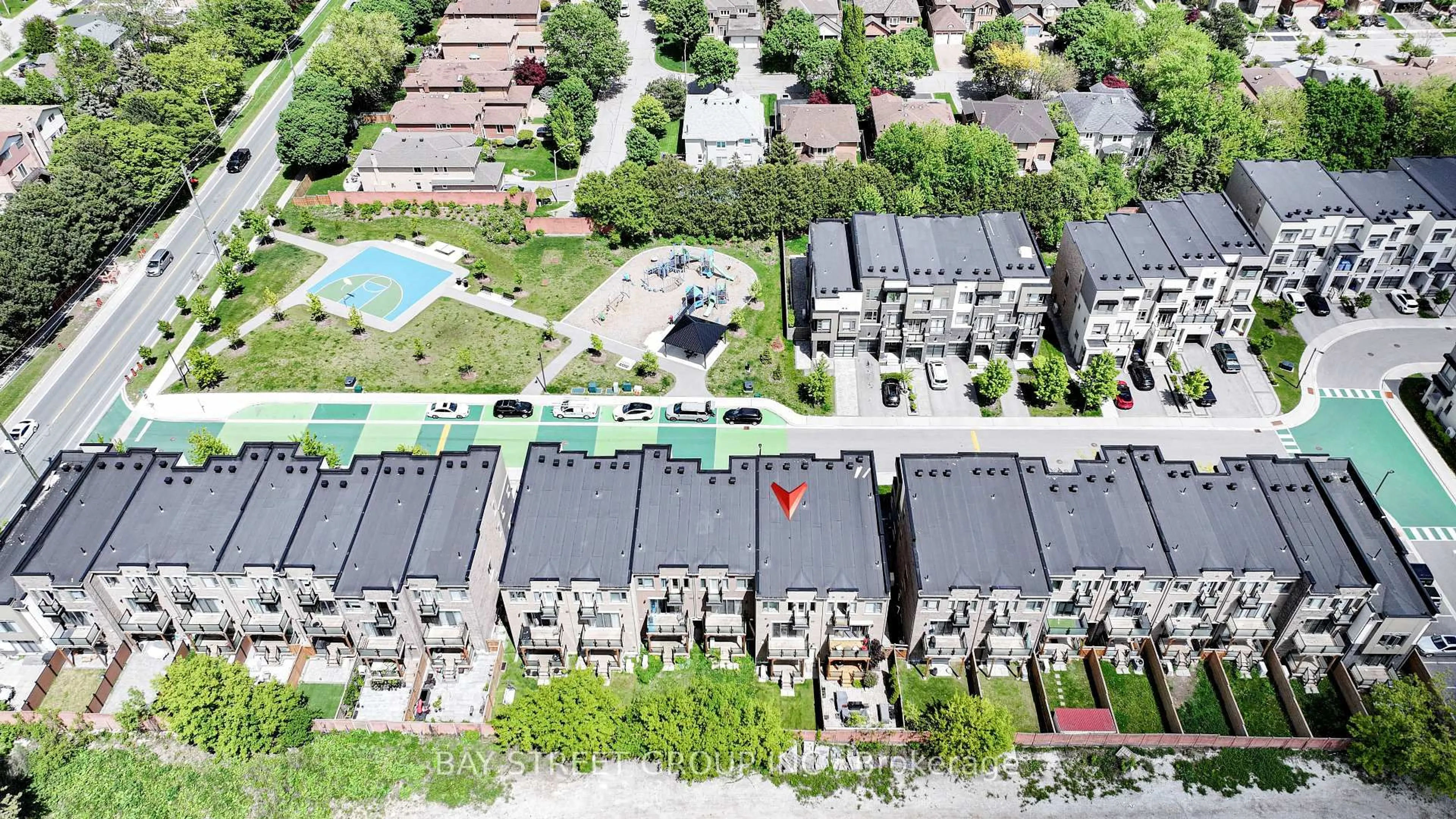 A pic from outside/outdoor area/front of a property/back of a property/a pic from drone, city buildings view from balcony for 26 Harold Lawrie Lane, Markham Ontario L3T 0G1