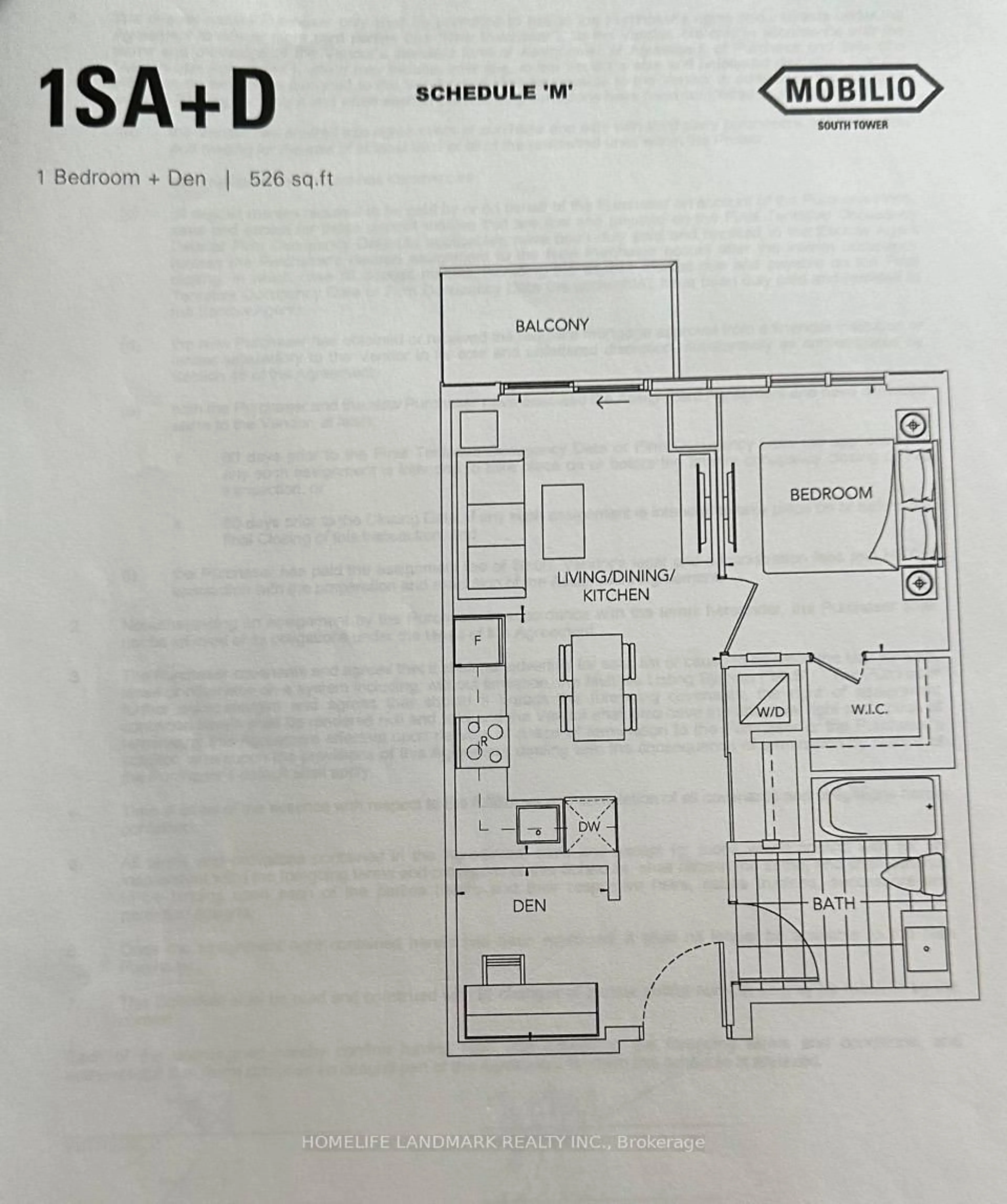 Floor plan for 60 Honeycrisp Cres #912, Vaughan Ontario L4K 0M7