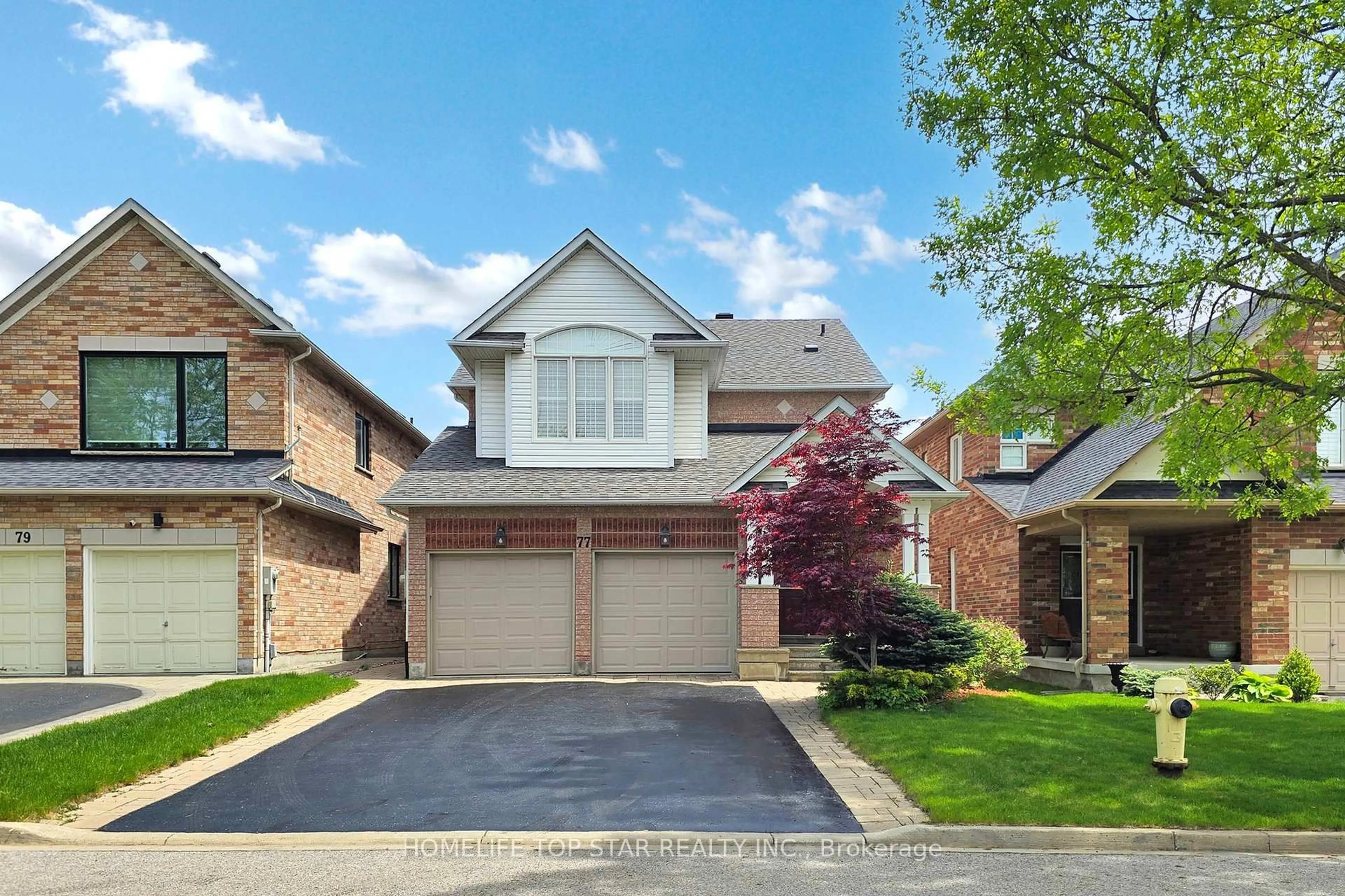 Home with brick exterior material, street for 77 Red Ash Dr, Markham Ontario L3S 4L2