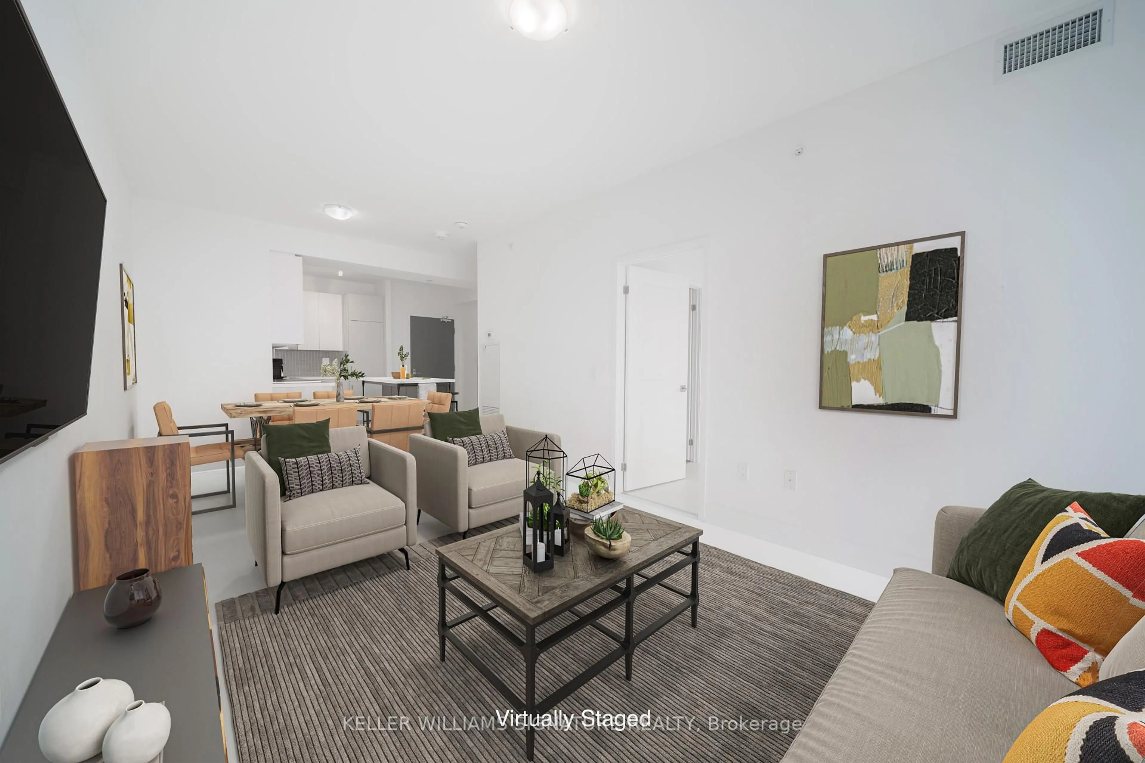 Living room with furniture, unknown for 2916 Highway 7 N/A #1601, Vaughan Ontario L4K 0K6