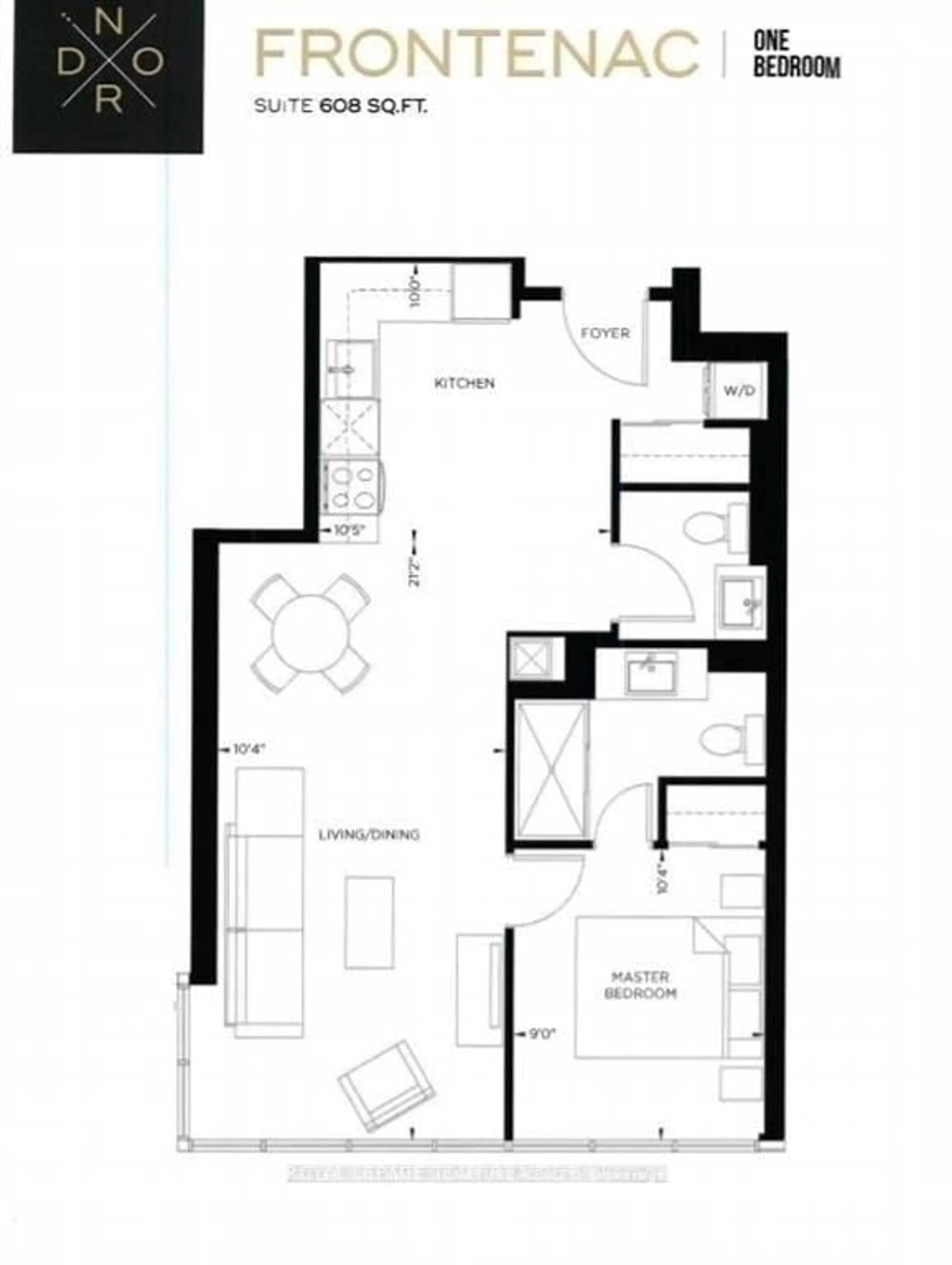 Floor plan for 2916 Highway 7 N/A #1601, Vaughan Ontario L4K 0K6