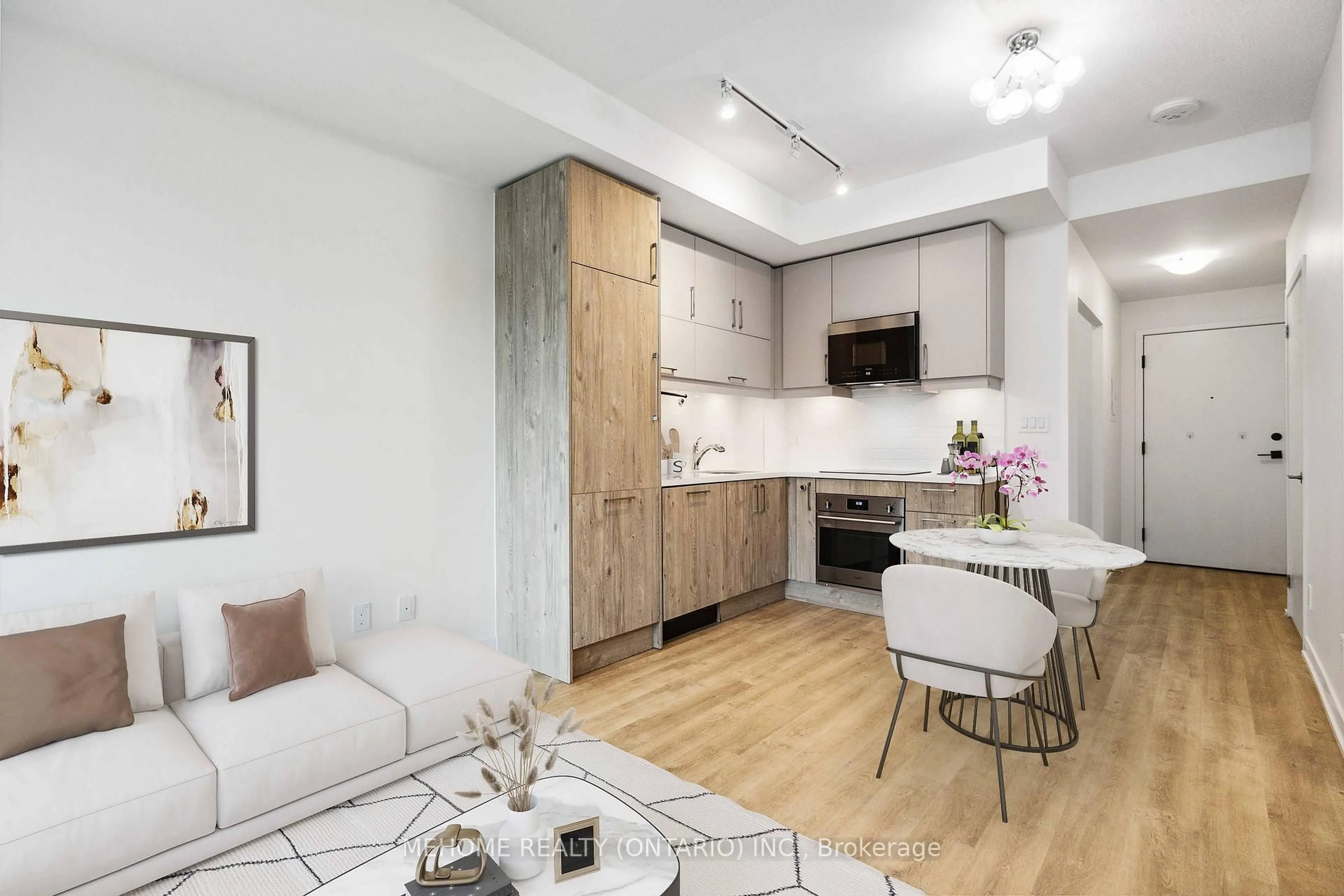 Open concept kitchen, wood/laminate floor for 292 Verdale Crossing #1214, Markham Ontario L6G 0H6