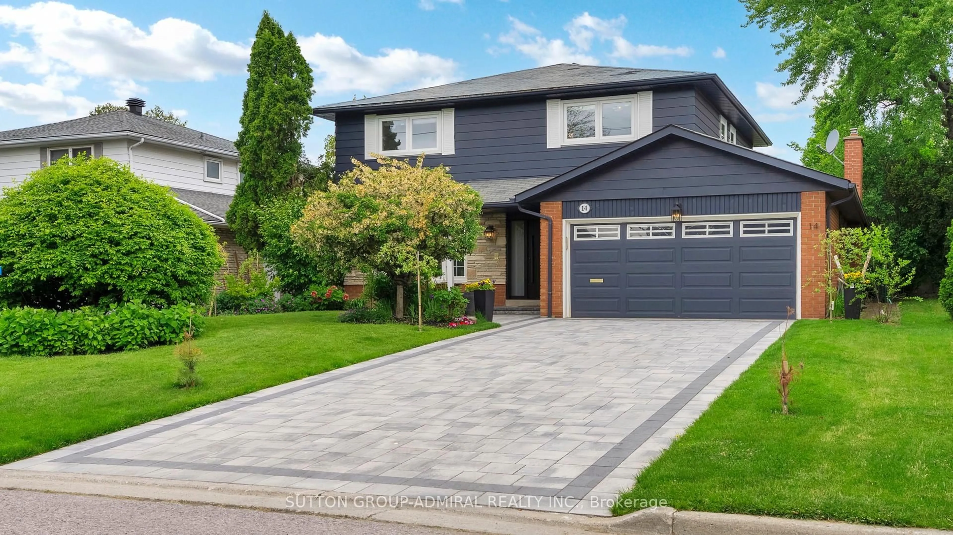 Home with brick exterior material, street for 14 Thorny Brae Dr, Markham Ontario L3T 3G4