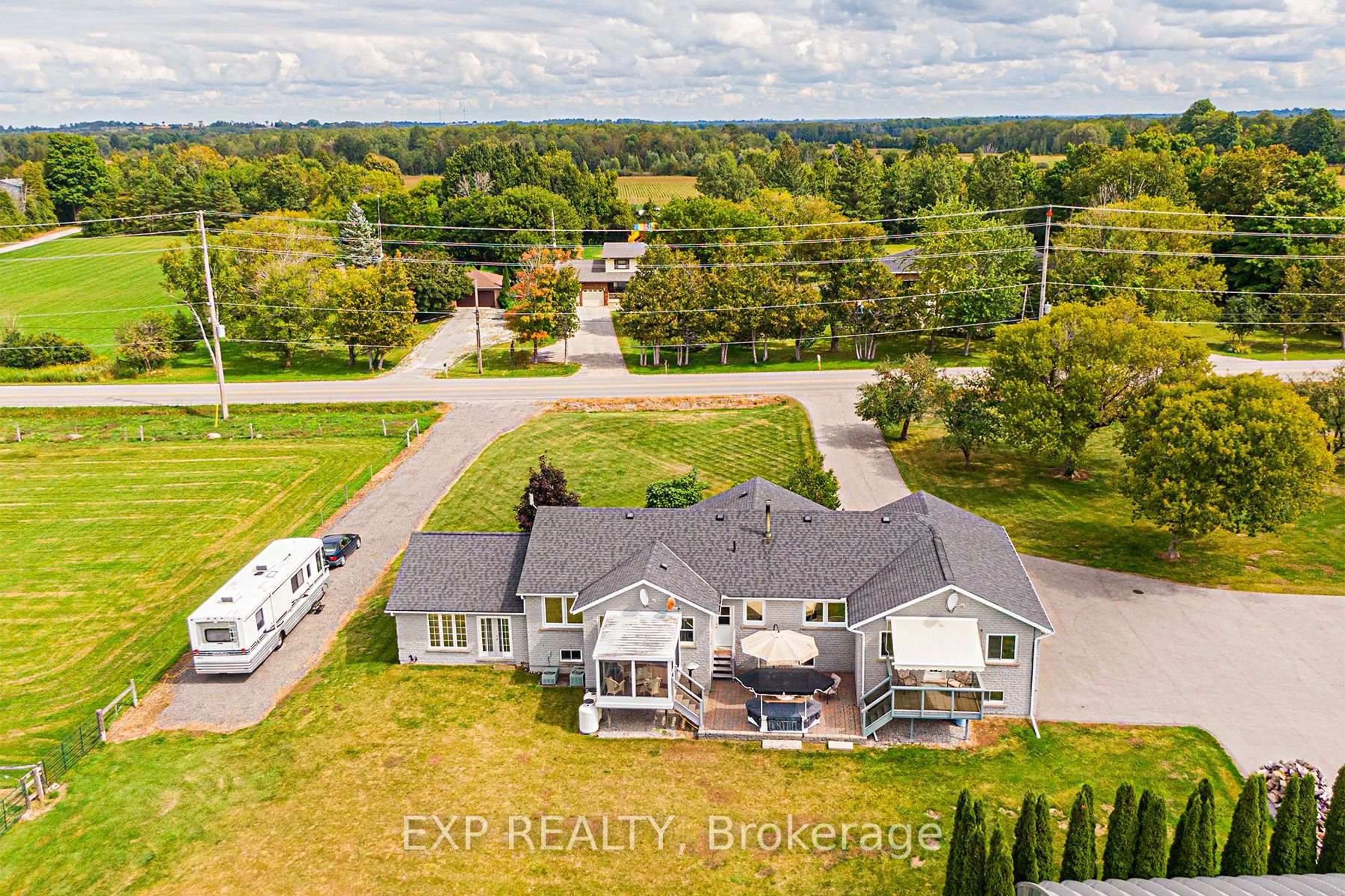 A pic from outside/outdoor area/front of a property/back of a property/a pic from drone, water/lake/river/ocean view for 24518 Mccowan Rd, Georgina Ontario L0E 1R0