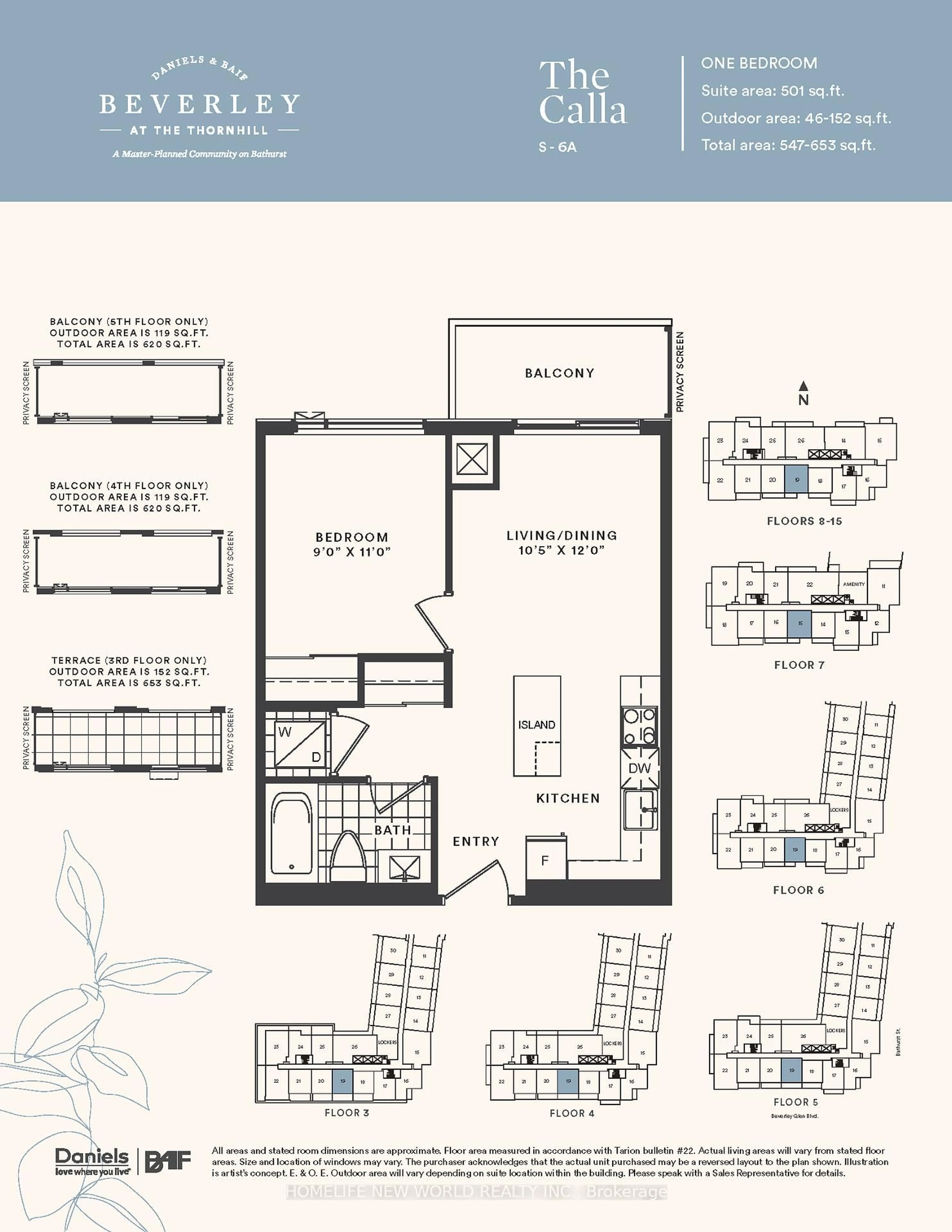 Floor plan for 7950 Bathurst St #1419A, Vaughan Ontario L4J 0L4