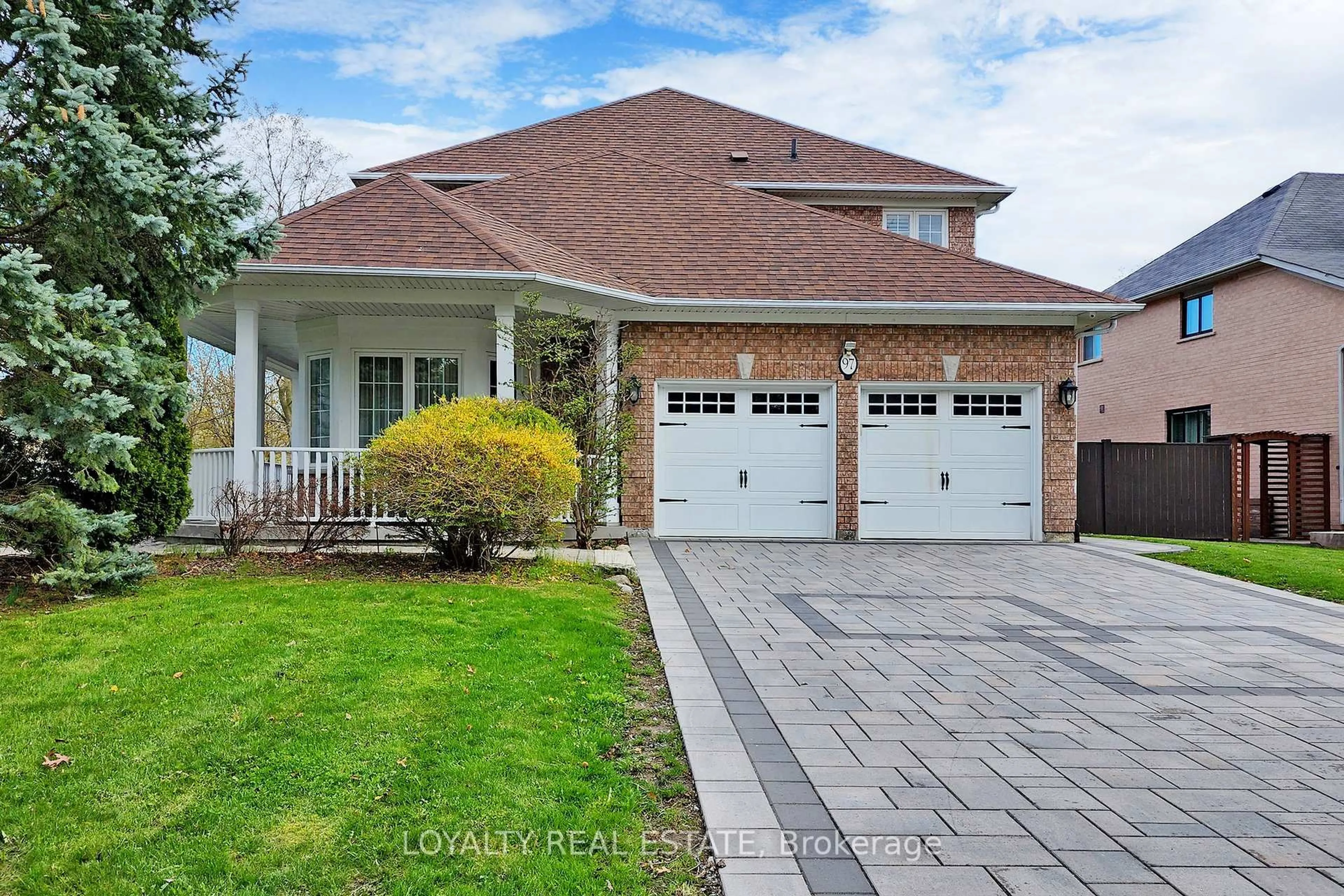 Home with brick exterior material, street for 97 Song Bird Dr, Markham Ontario L3S 3X7