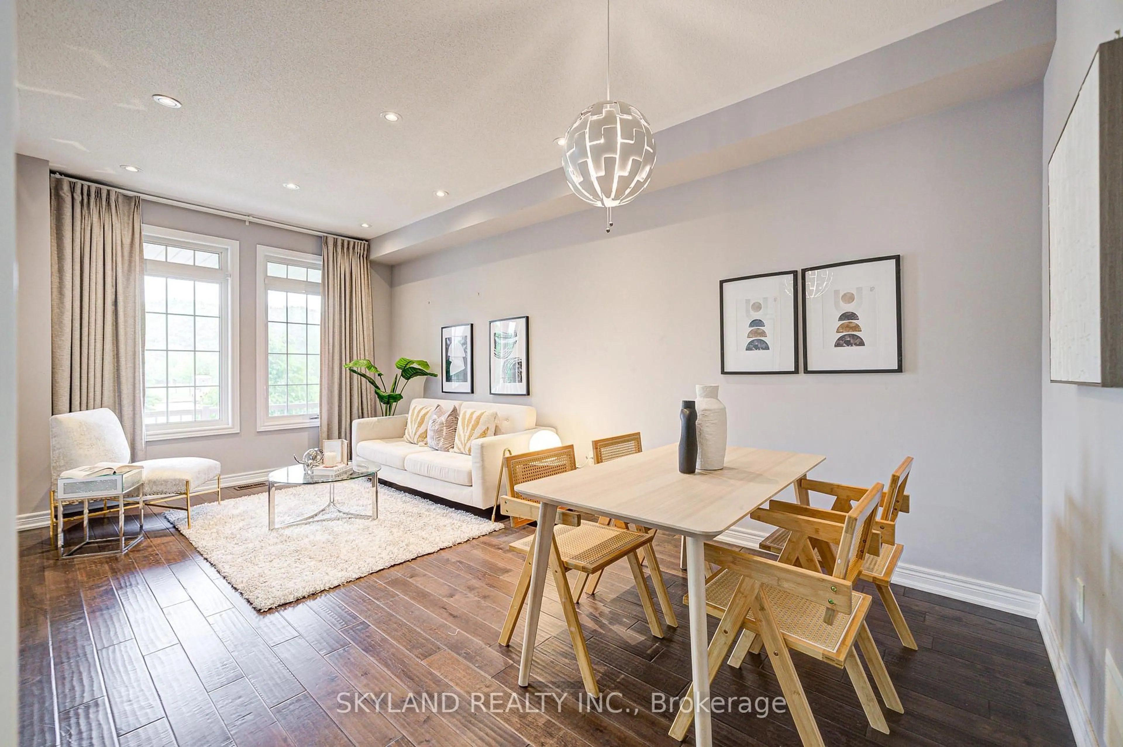 Dining room, wood/laminate floor for 932 Castlemore Ave, Markham Ontario L6E 0N3