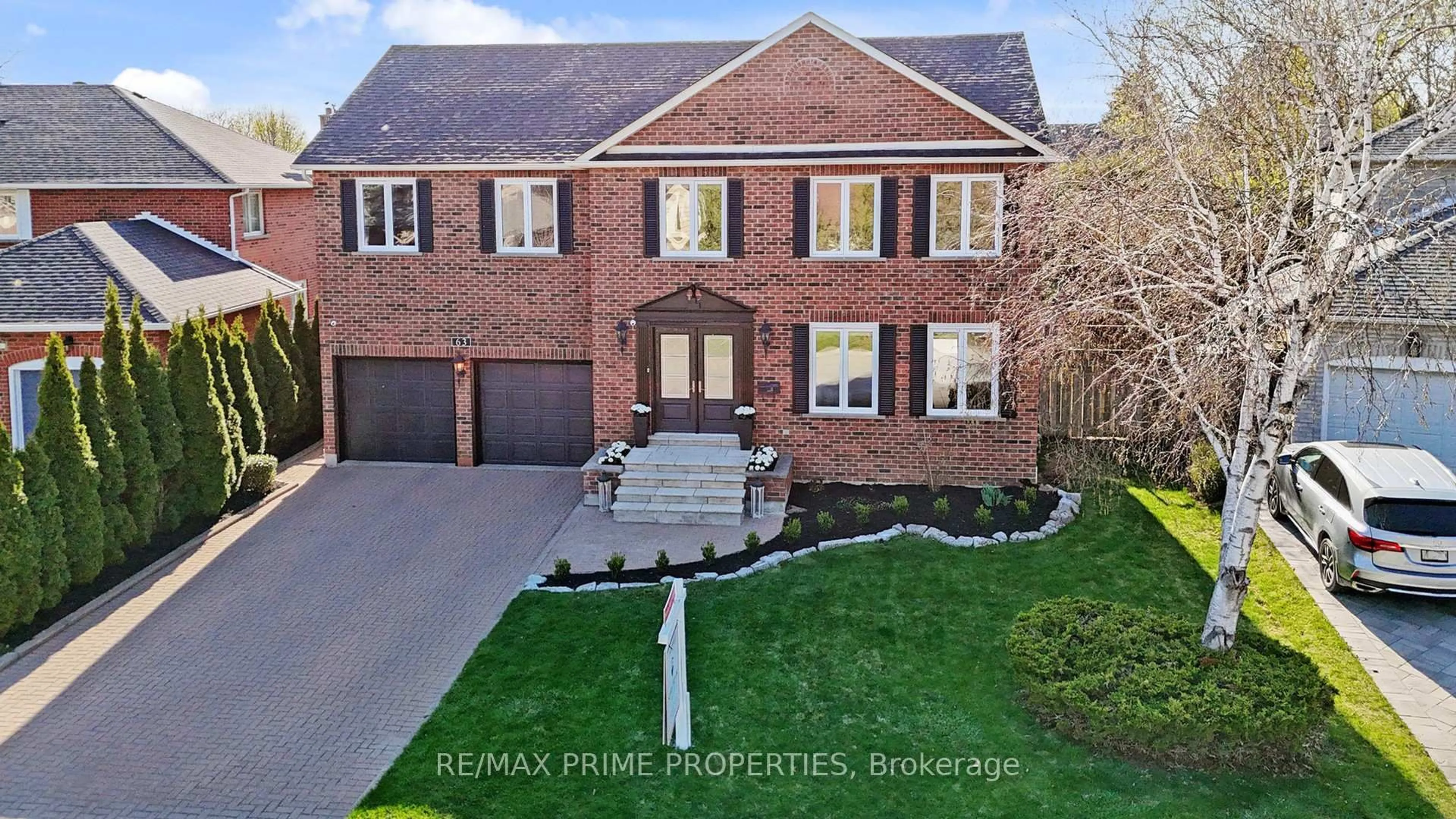Home with brick exterior material, street for 63 Reeve Dr, Markham Ontario L3P 6C2