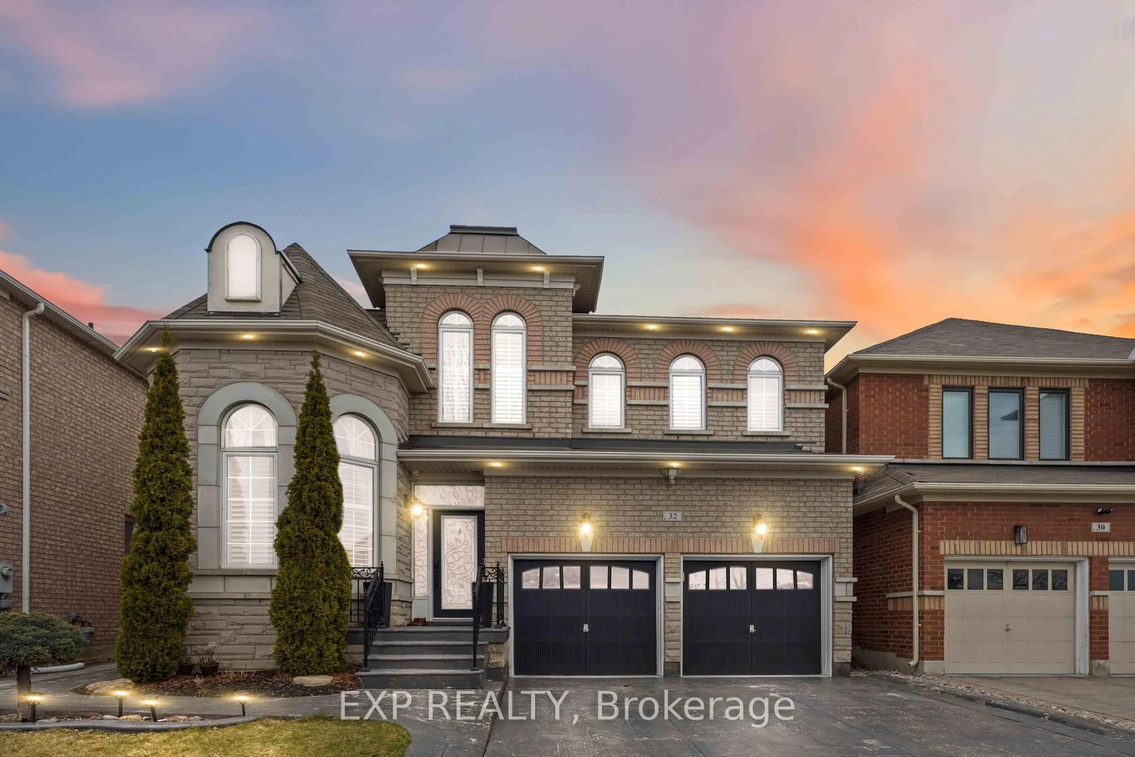 Home with brick exterior material, street for 32 Albert Roffey Cres, Markham Ontario L6B 0H1