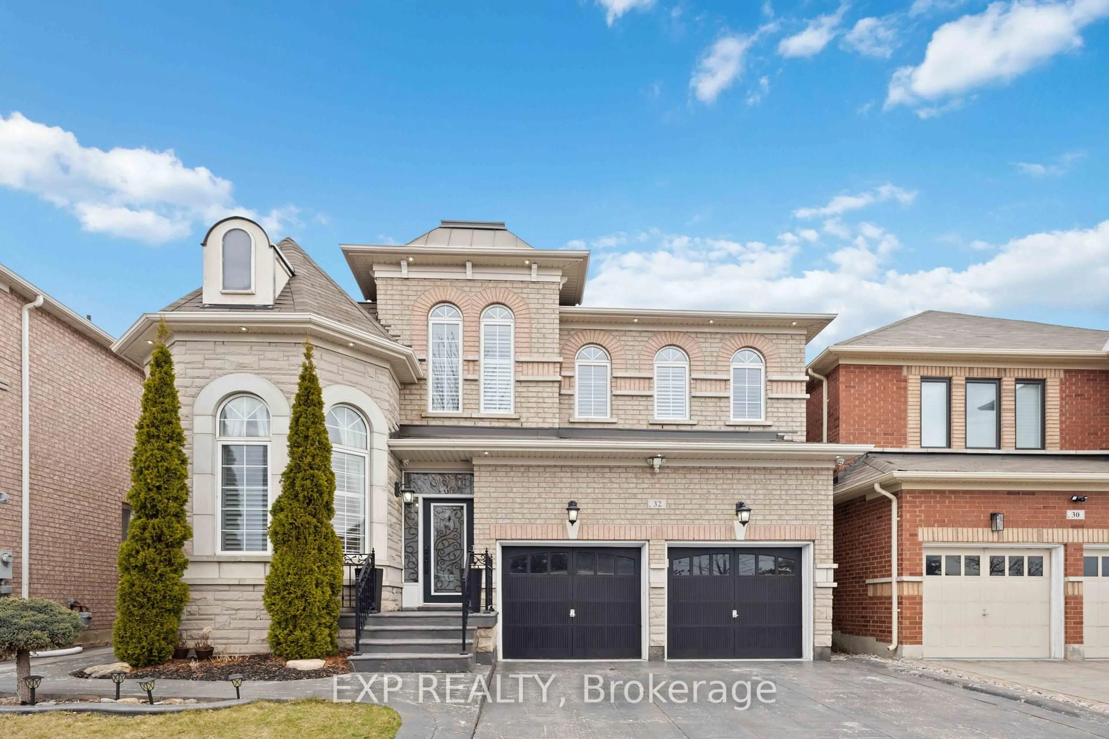 Home with brick exterior material, street for 32 Albert Roffey Cres, Markham Ontario L6B 0H1