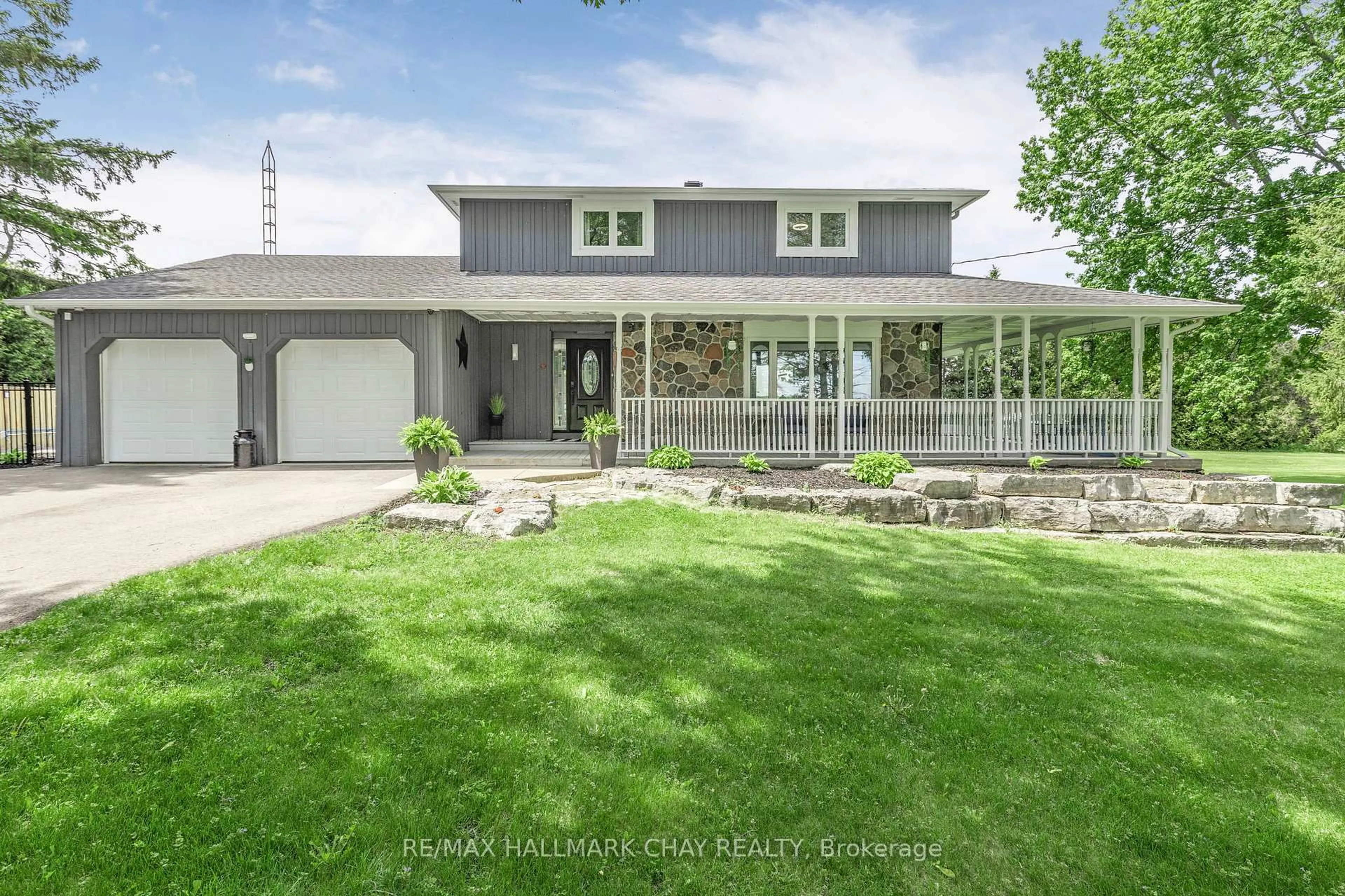 Home with vinyl exterior material, street for 1592 Sideroad 15 N/A, New Tecumseth Ontario L0G 1W0