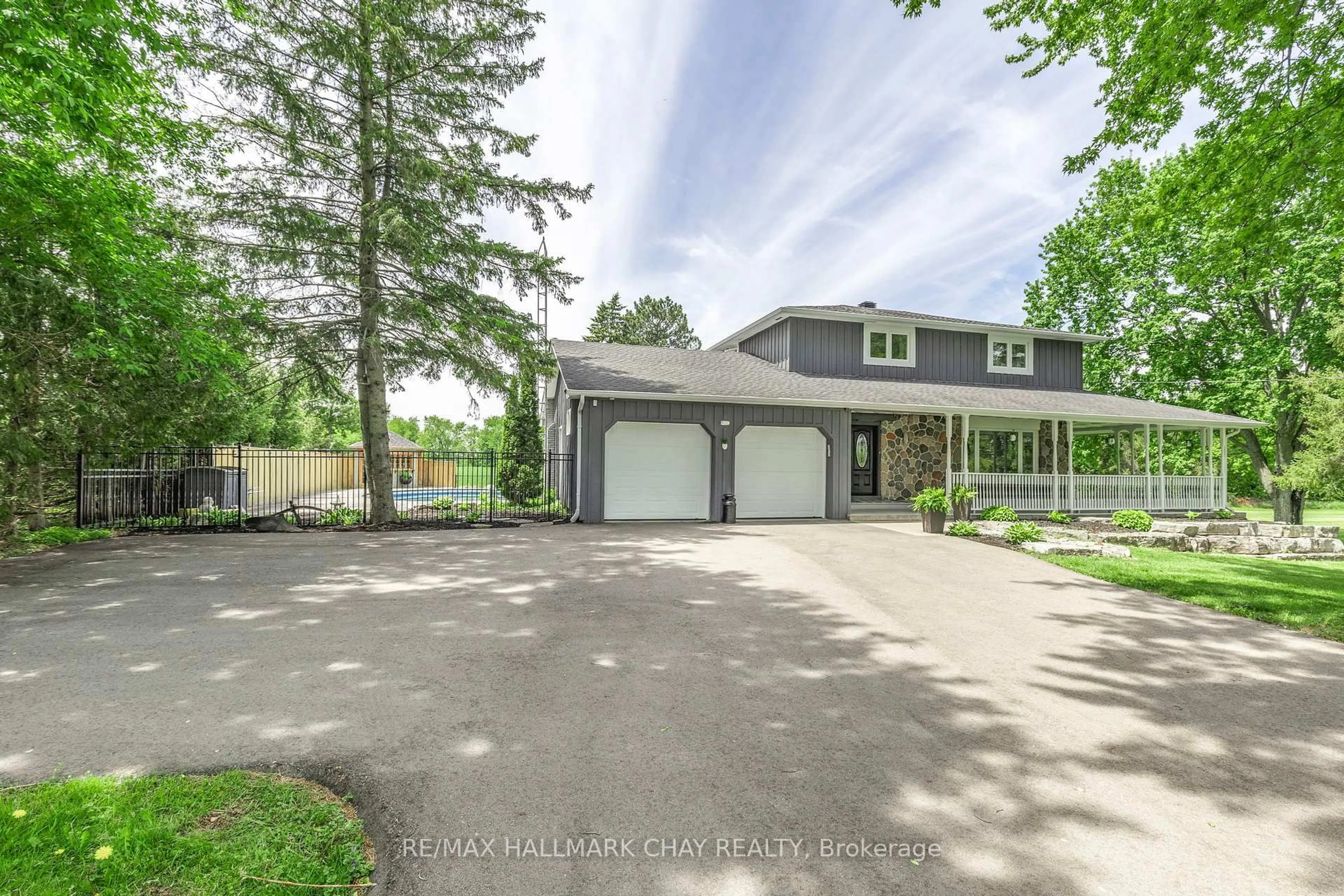 A pic from outside/outdoor area/front of a property/back of a property/a pic from drone, water/lake/river/ocean view for 1592 Sideroad 15 N/A, New Tecumseth Ontario L0G 1W0