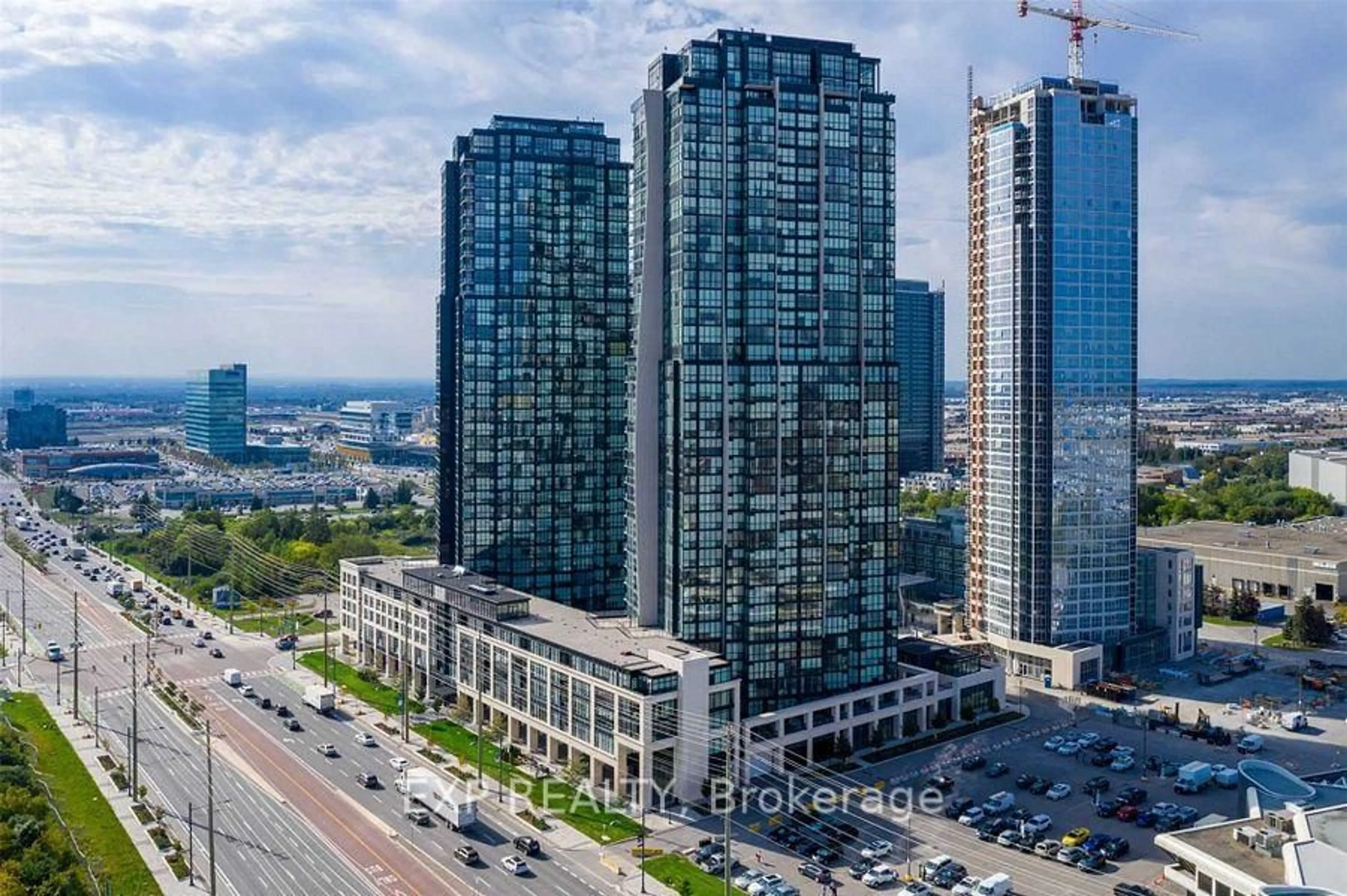 A pic from outside/outdoor area/front of a property/back of a property/a pic from drone, city buildings view from balcony for 2910 Hwy 7 Rd #1908, Vaughan Ontario L4K 0H8