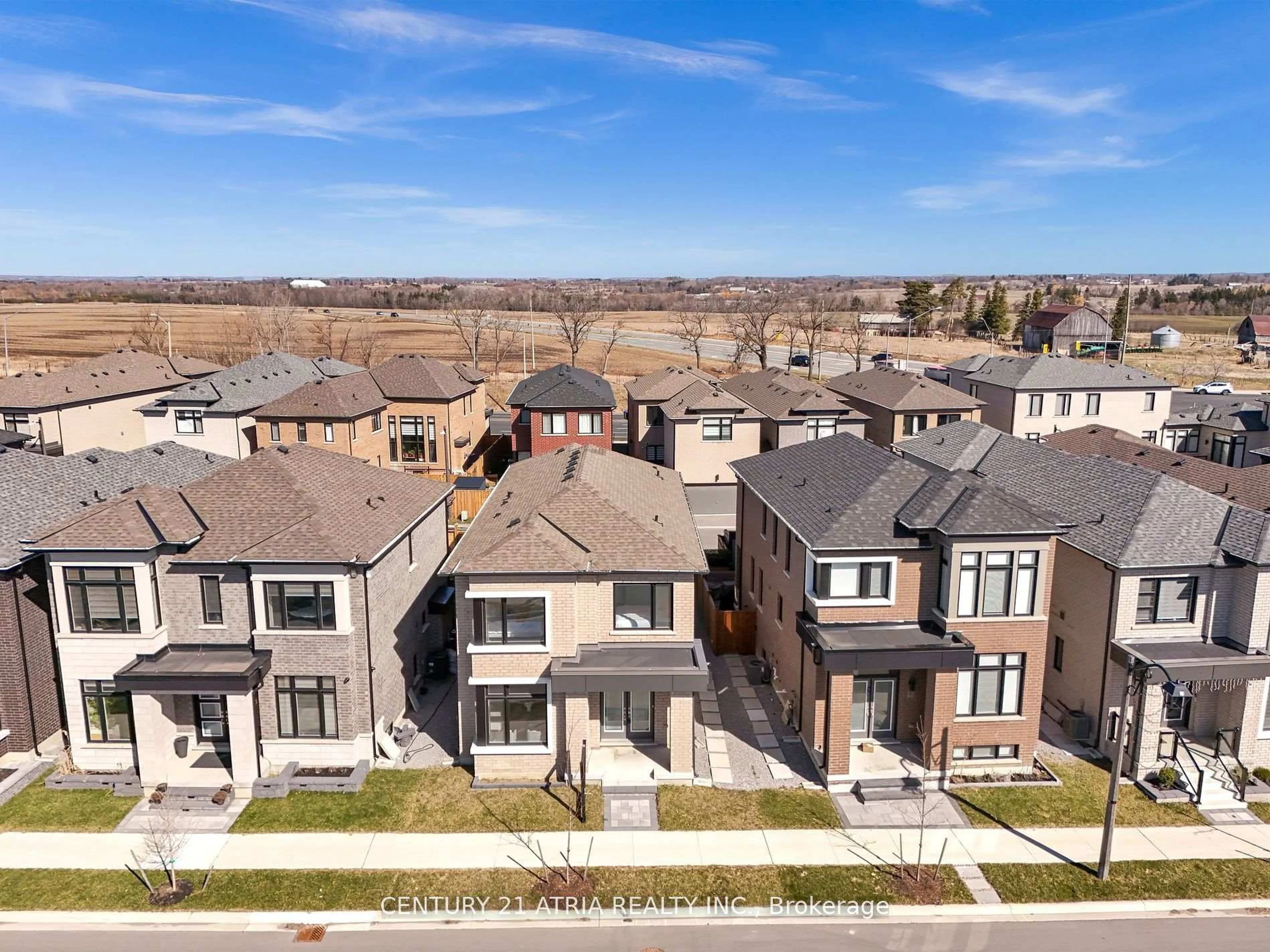 A pic from outside/outdoor area/front of a property/back of a property/a pic from drone, street for 10 Sam Priestley Ave, Markham Ontario L6B 1P1