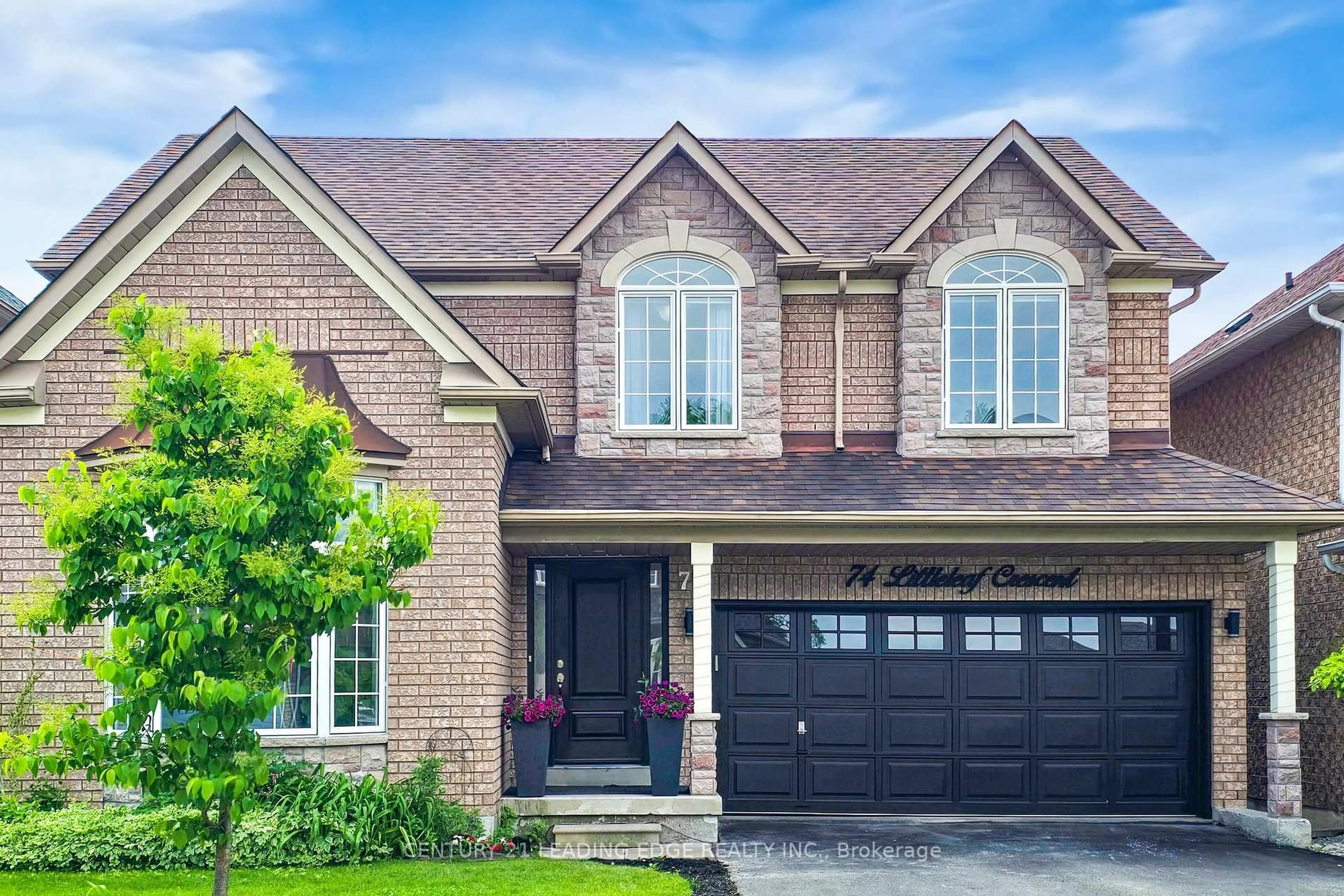 Home with brick exterior material, street for 74 Littleleaf Cres, Markham Ontario L3S 4G1