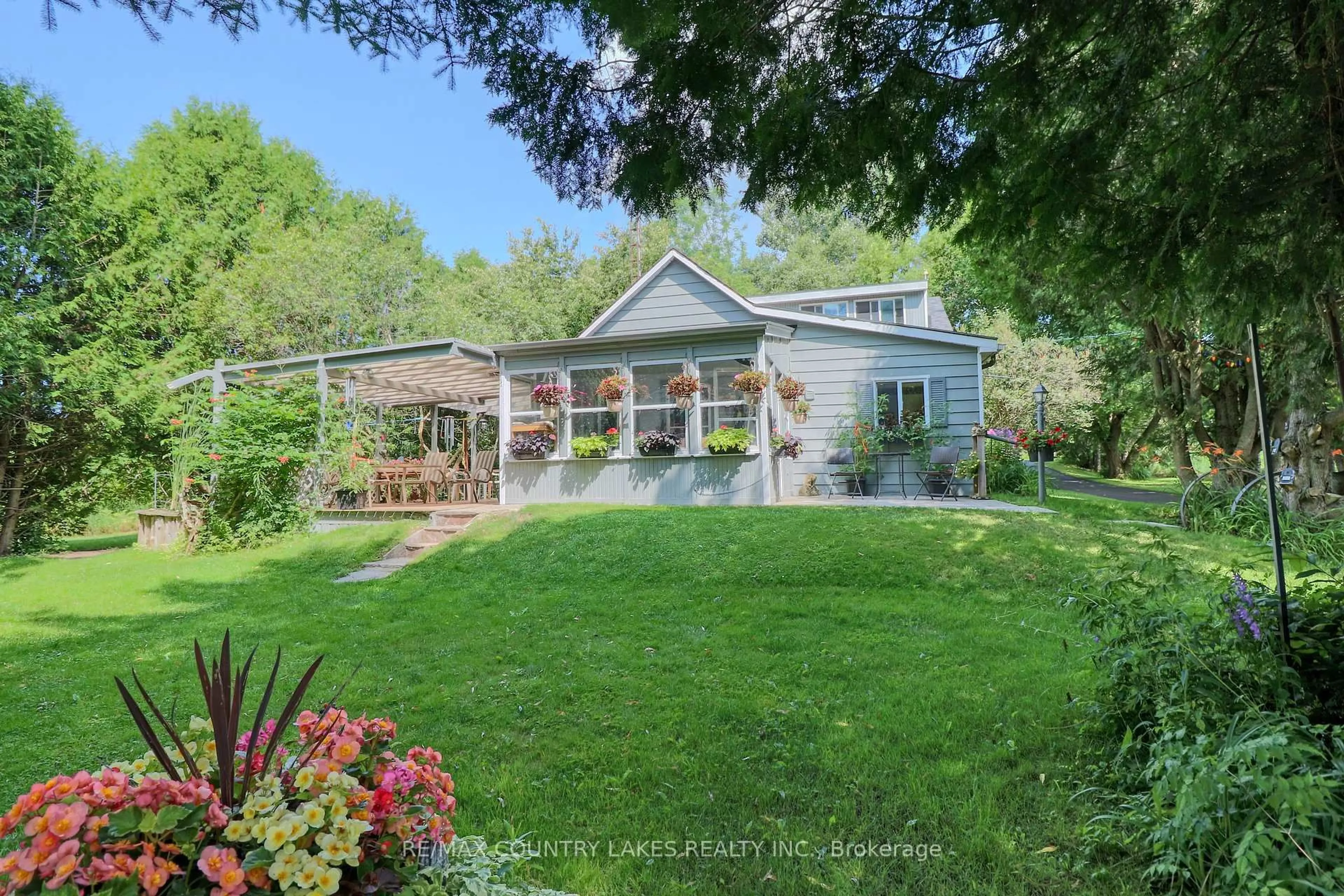 A pic from outside/outdoor area/front of a property/back of a property/a pic from drone, water/lake/river/ocean view for 1330 Concession 5 Rd, Brock Ontario L0C 1H0