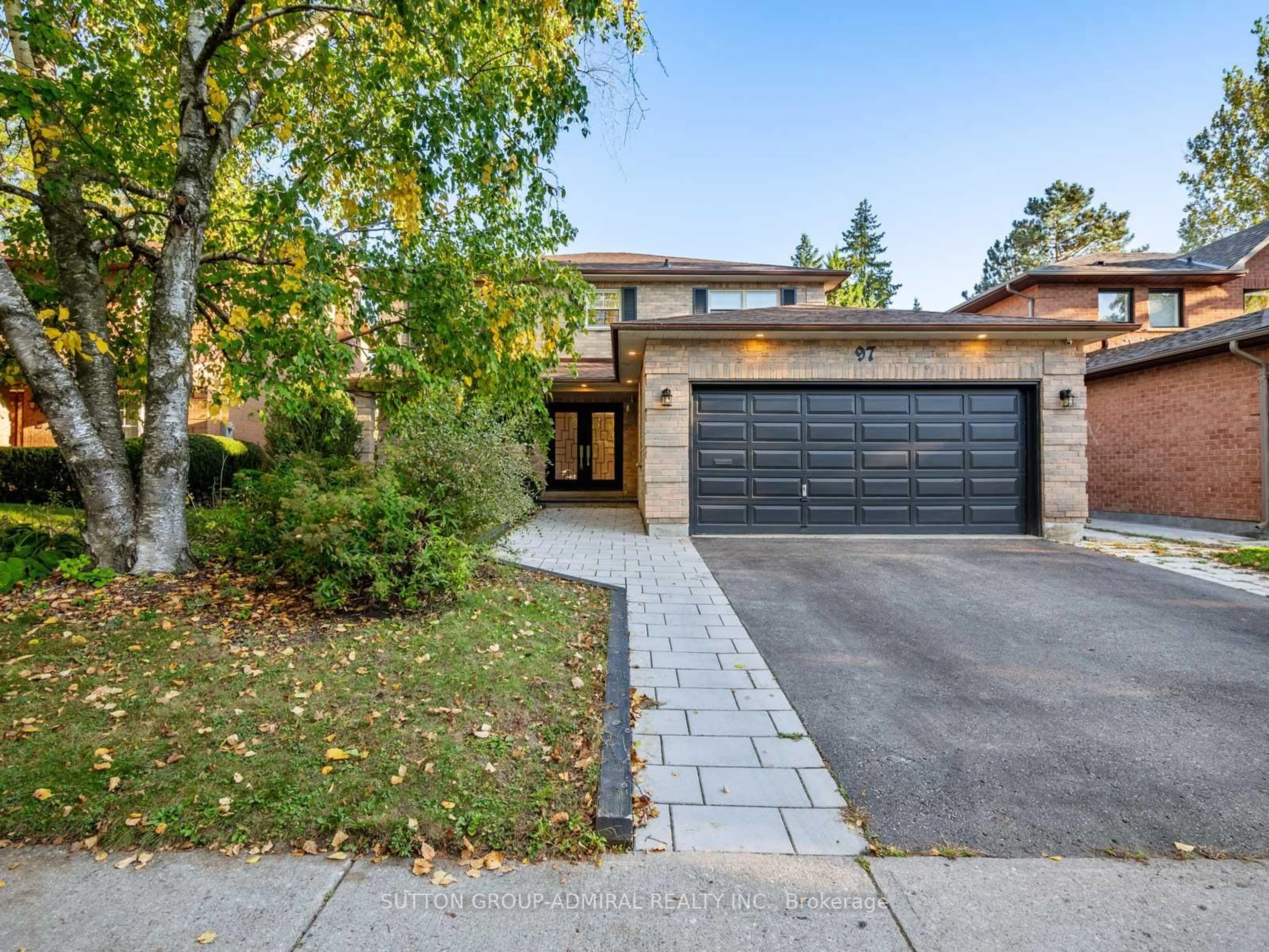 Home with brick exterior material, street for 97 Golf Links Dr, Aurora Ontario L4G 3V4