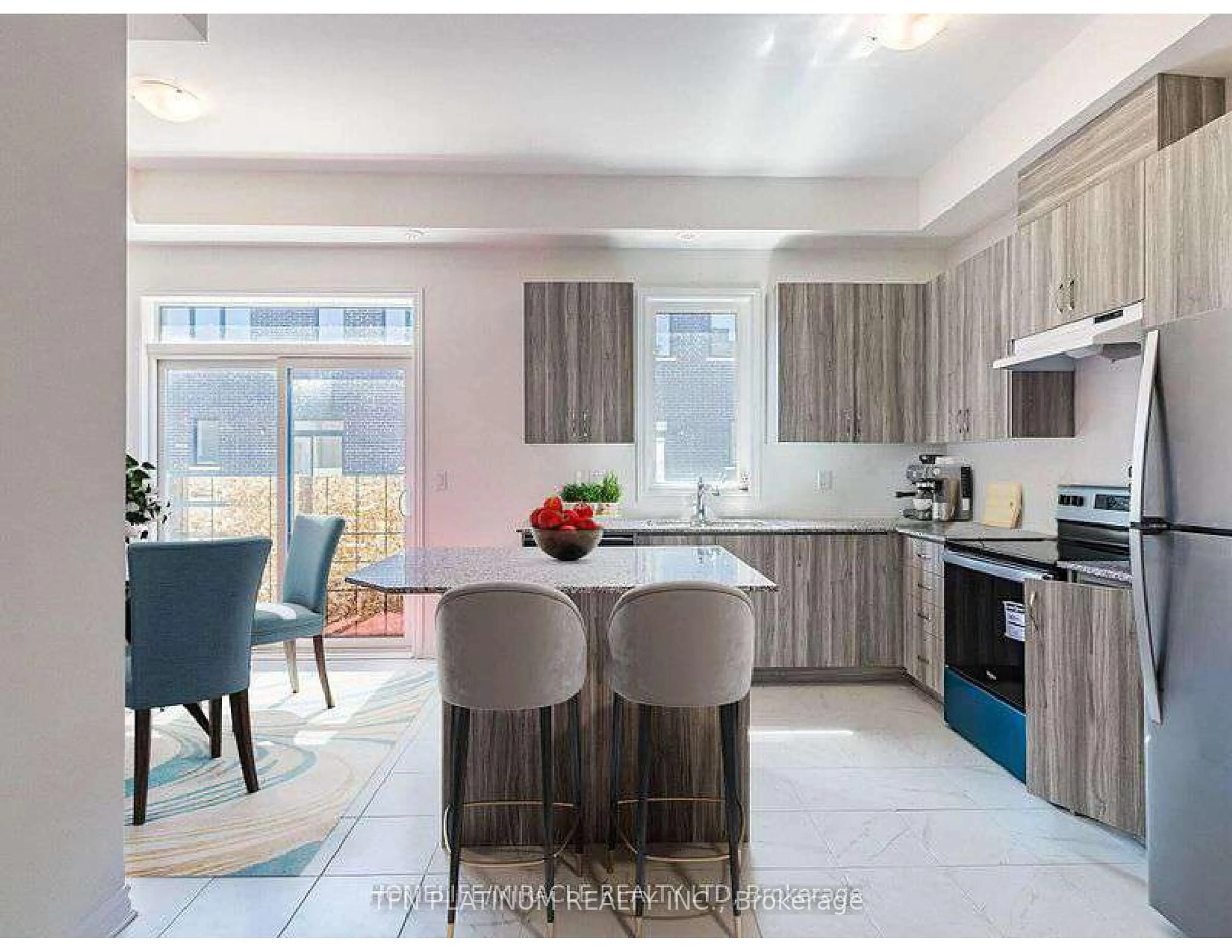 Open concept kitchen, ceramic/tile floor for 23 Quilico Rd, Vaughan Ontario L4H 5H1