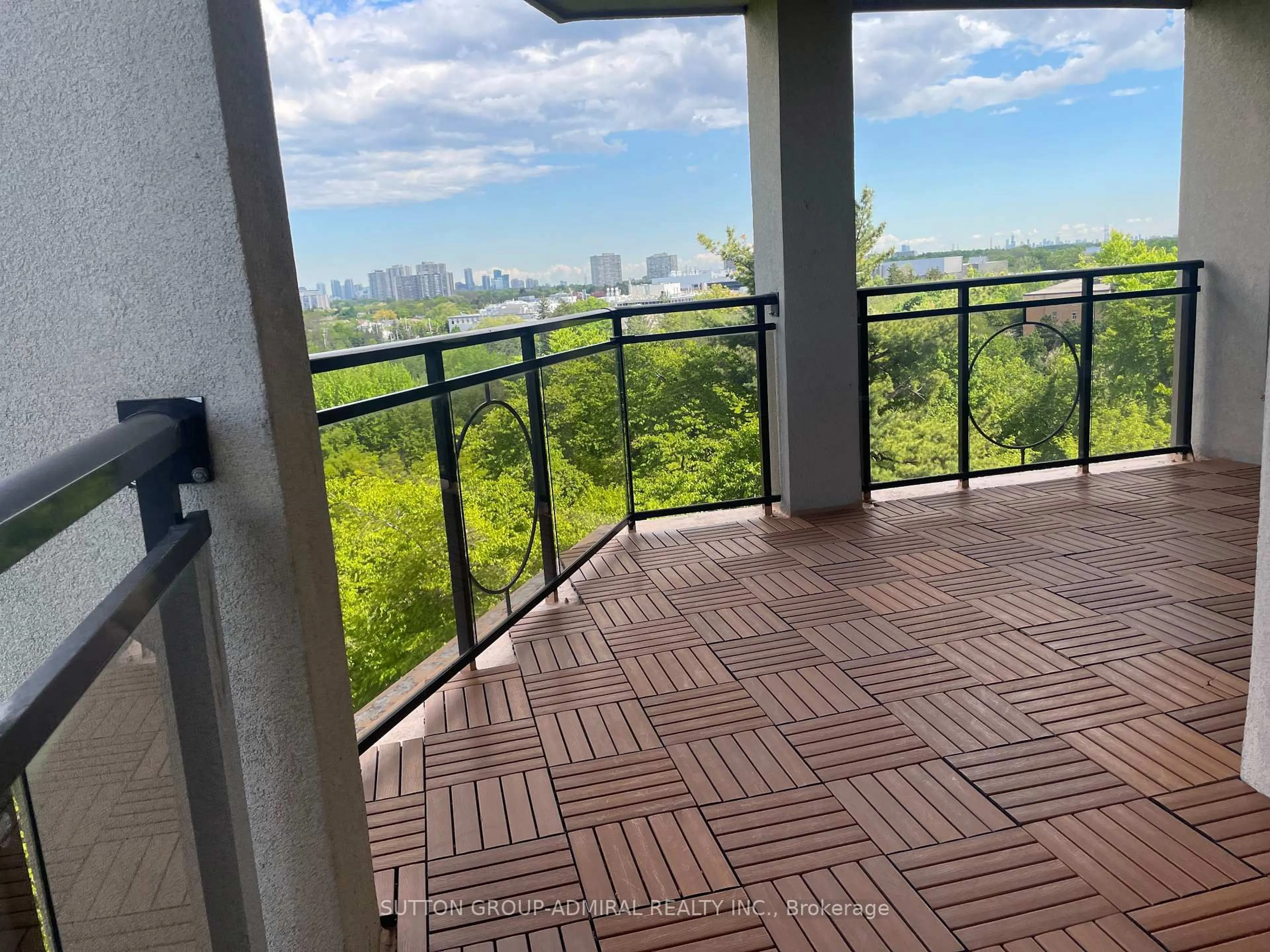 Balcony in the apartment, city buildings view from balcony for 2 Maison Parc Crt #705, Vaughan Ontario L4J 9K4