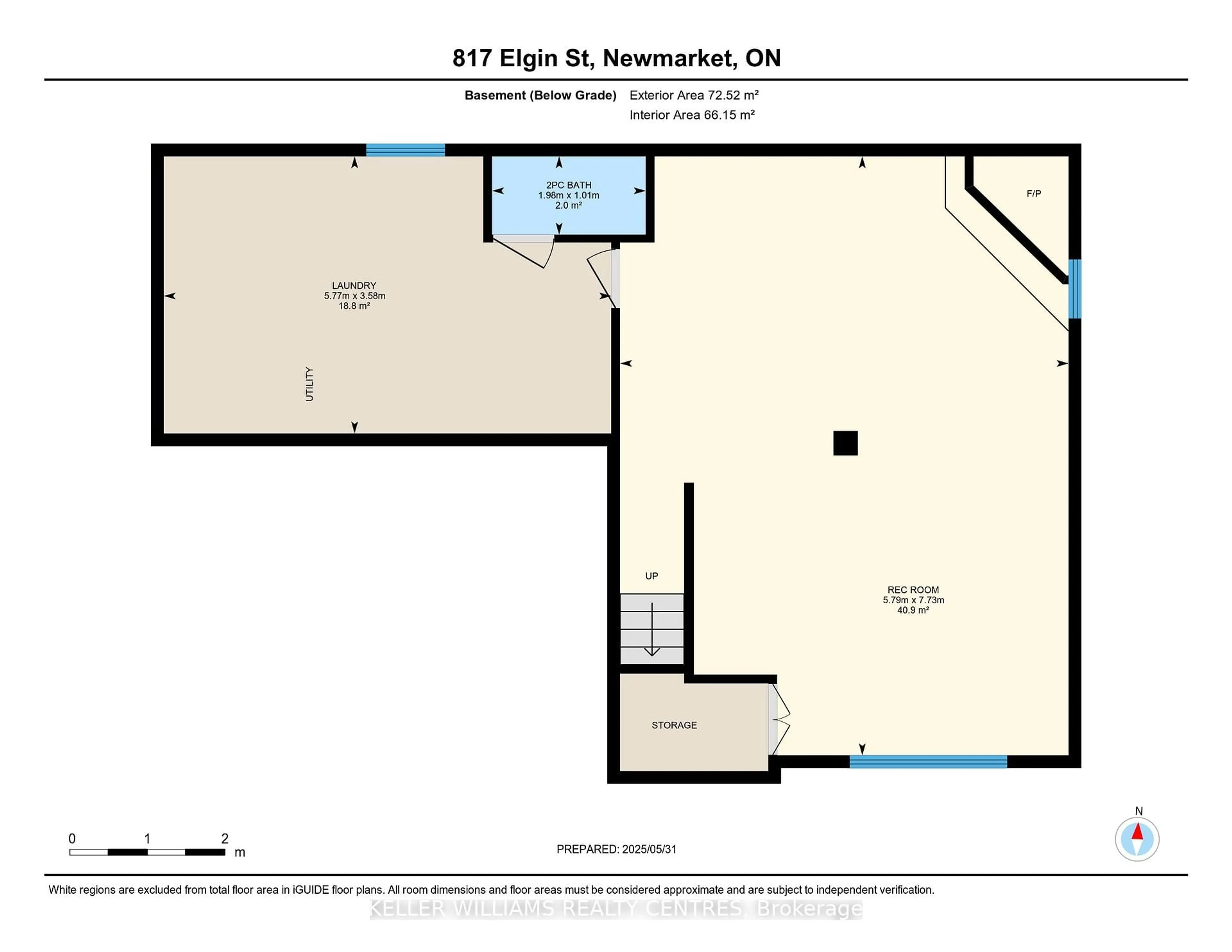 Floor plan for 817 Elgin St, Newmarket Ontario L3Y 3B9