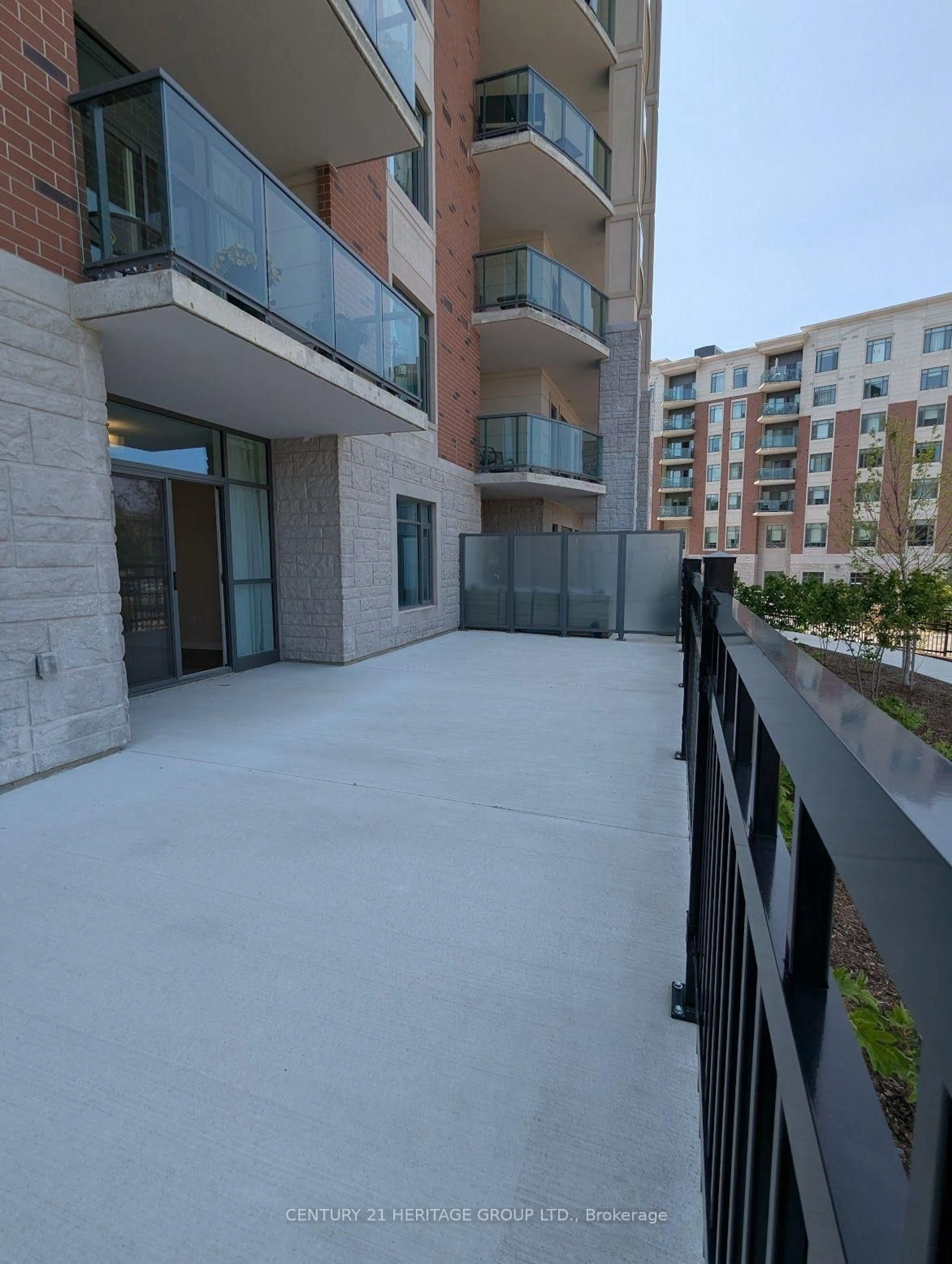 Balcony in the apartment, city buildings view from balcony for 460 William Graham Dr #115, Aurora Ontario L4G 1X9