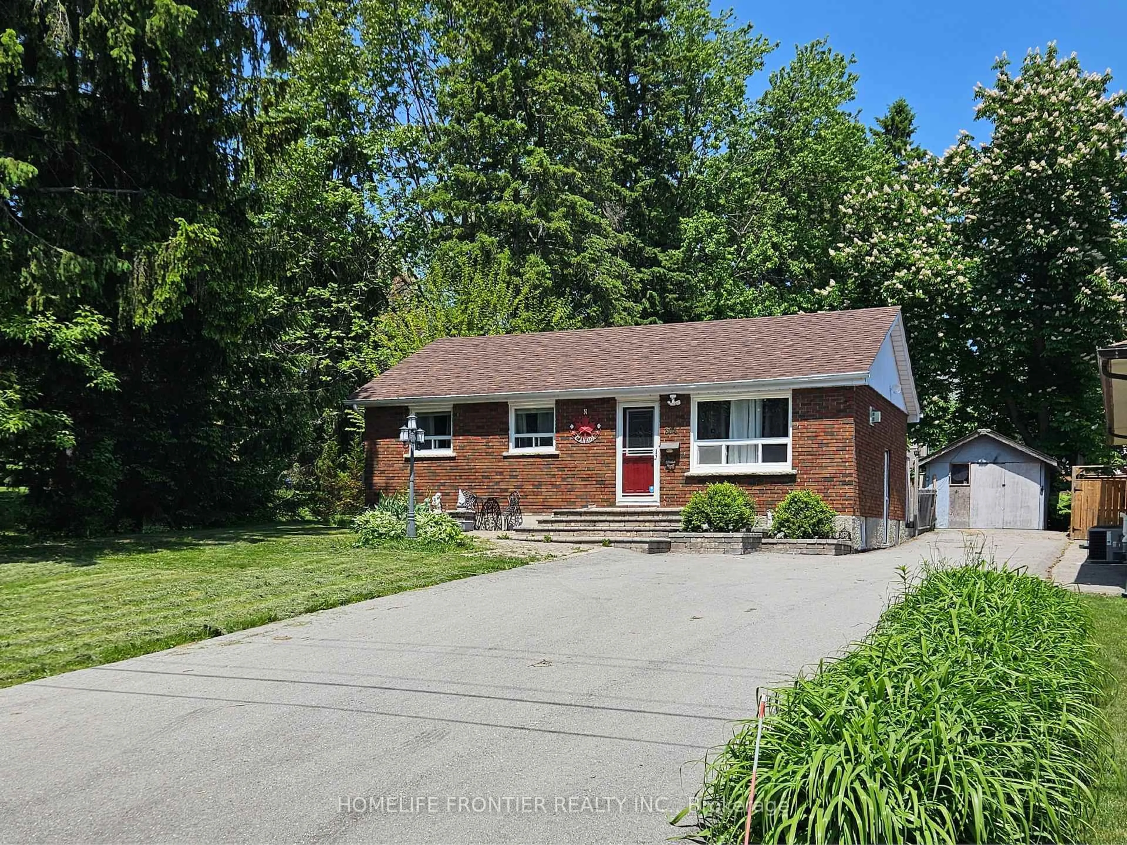 Home with brick exterior material, street for 304 Old Homestead Rd, Georgina Ontario L4P 1E7