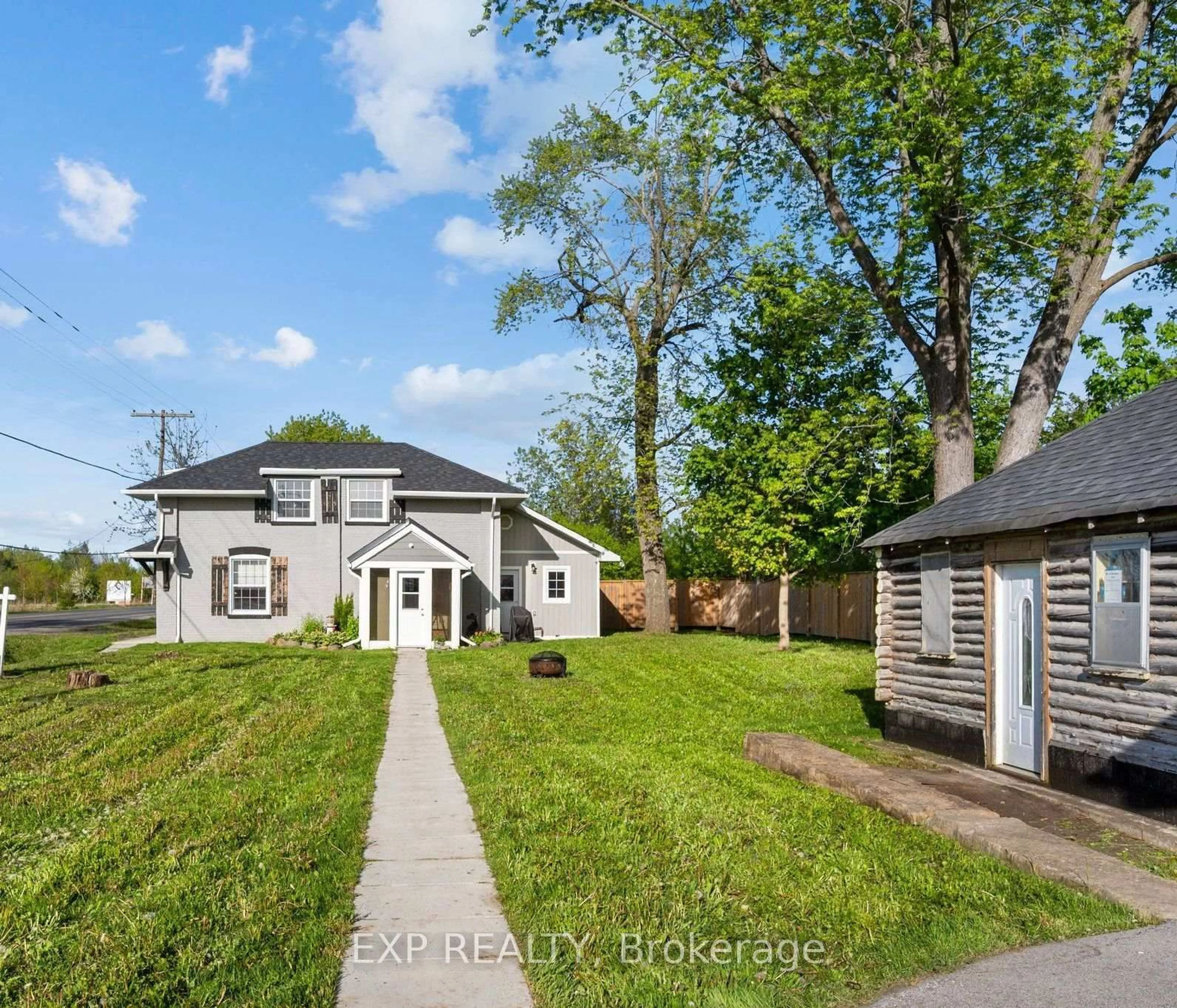 A pic from outside/outdoor area/front of a property/back of a property/a pic from drone, street for 1597 Metro Rd, Georgina Ontario L0E 1S0