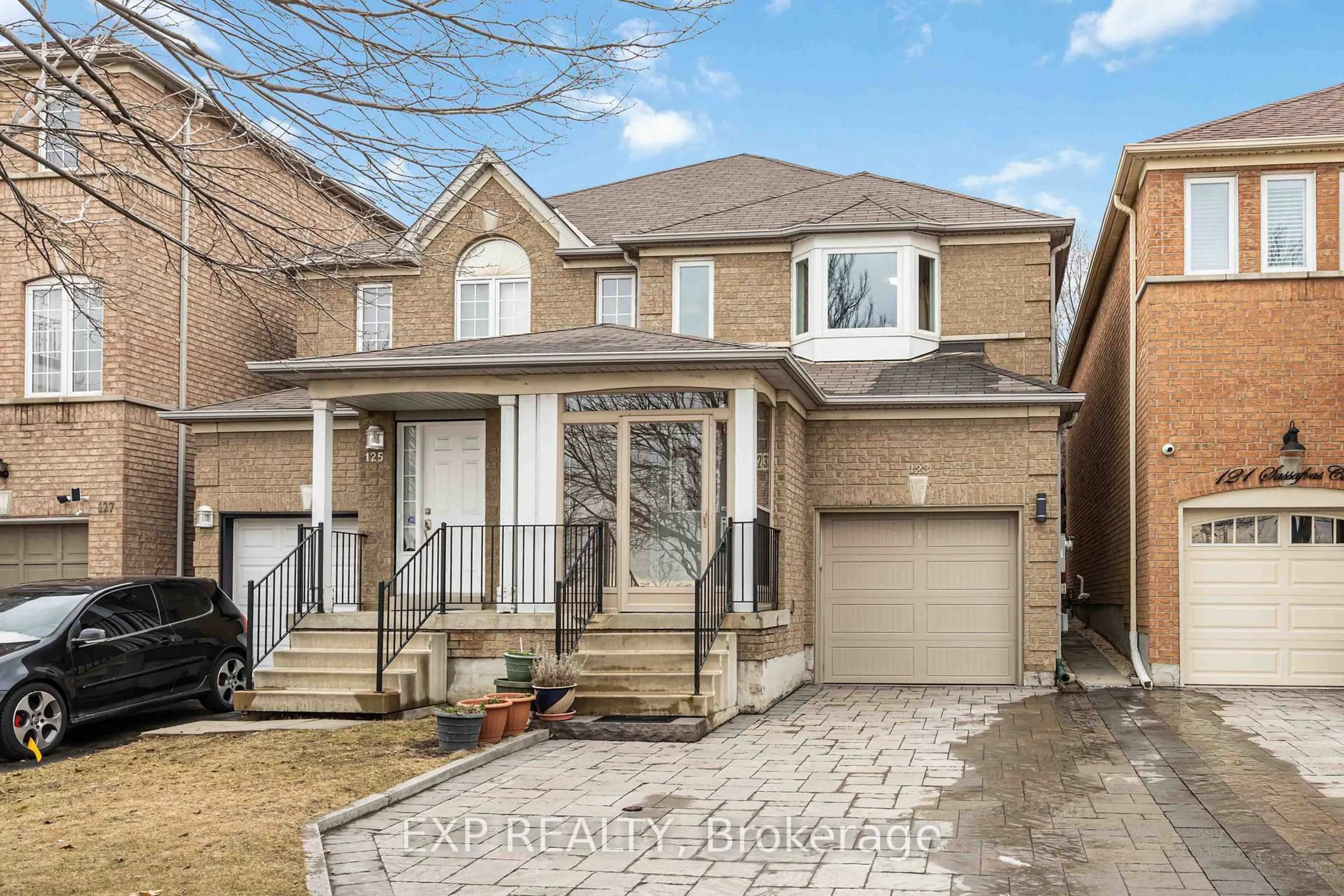 Home with brick exterior material, street for 123 Sassafras Circ, Vaughan Ontario L4J 8M9
