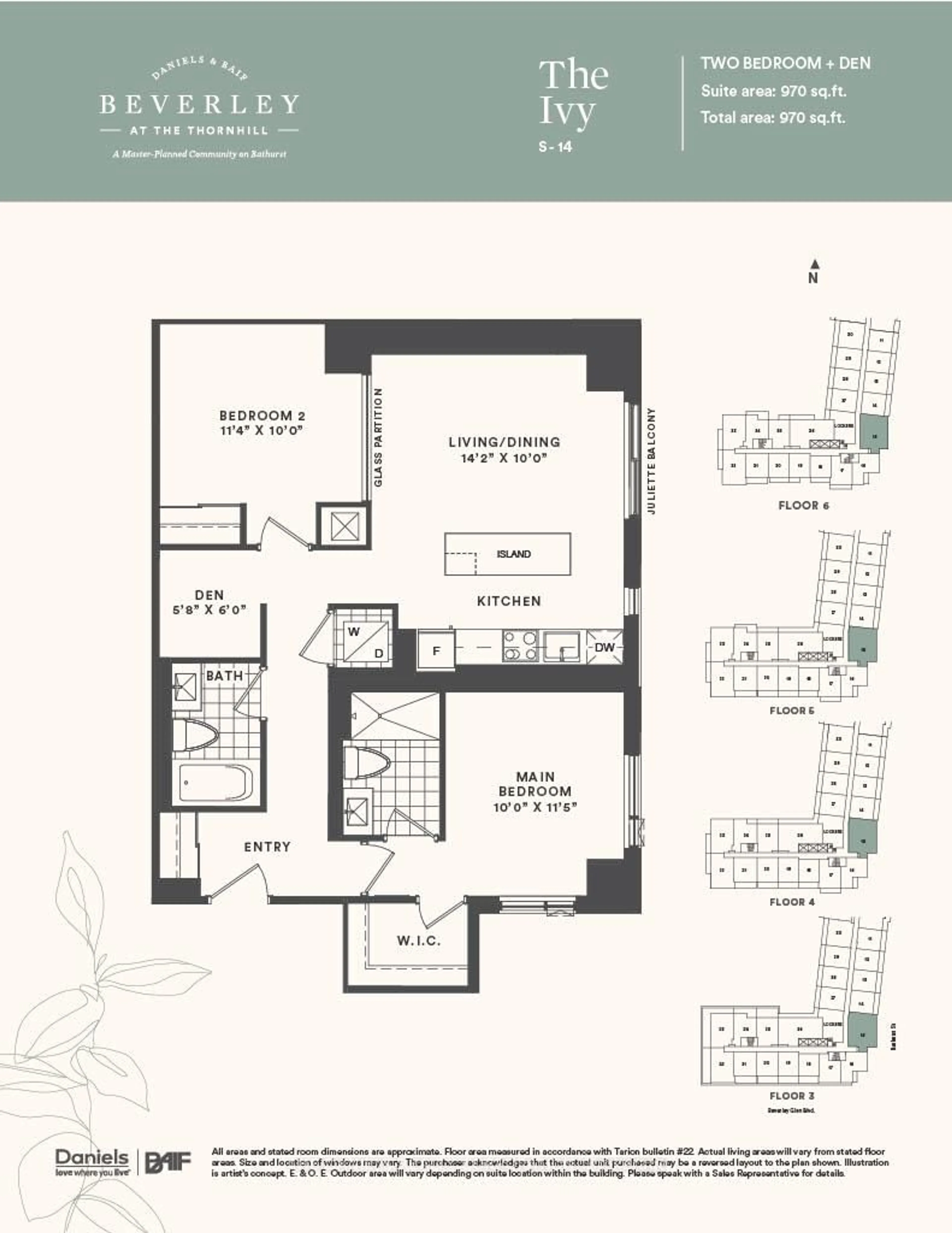 Floor plan for 7950 Bathurst St #415, Vaughan Ontario L4J 0L4