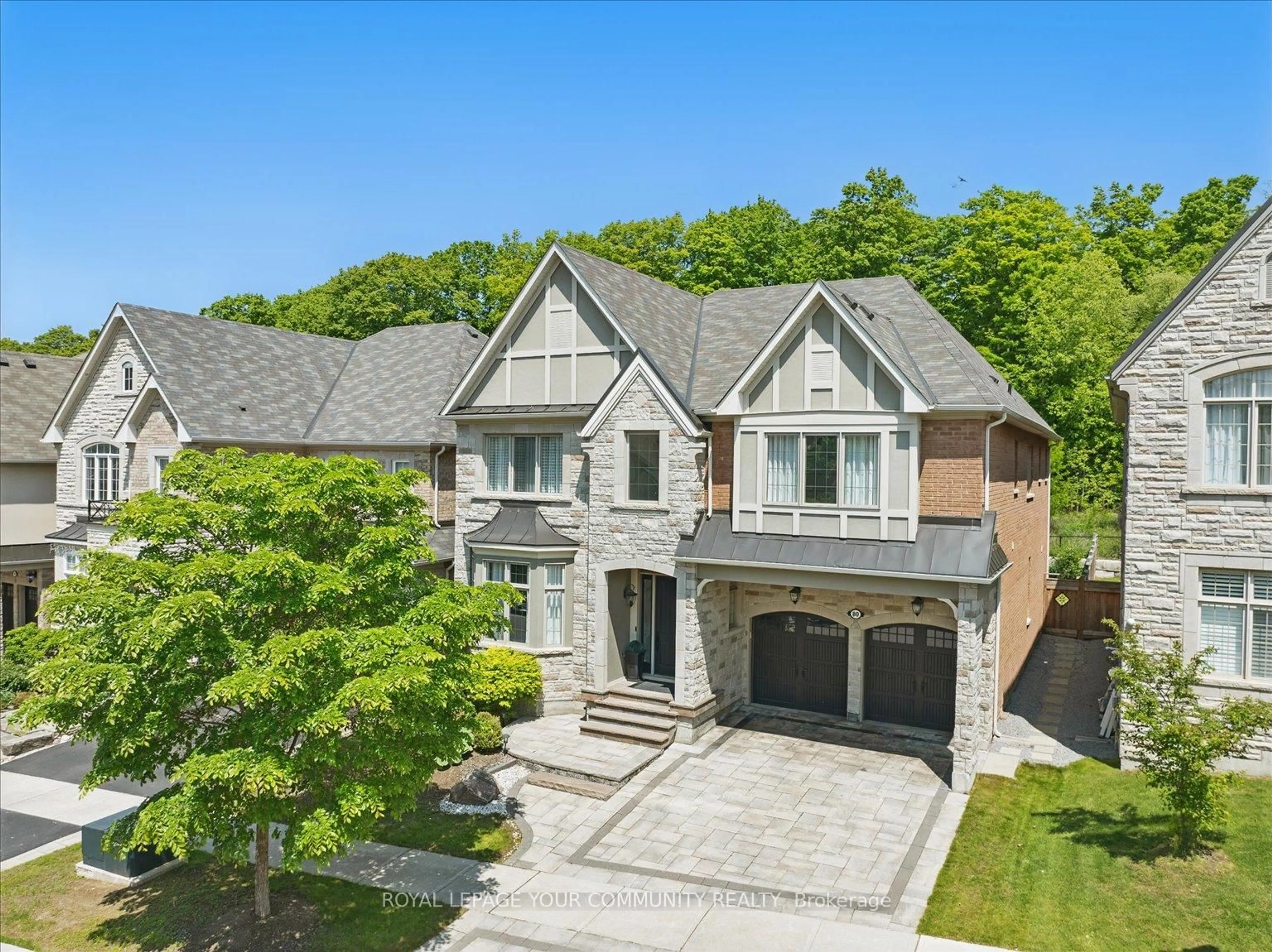 Home with brick exterior material, street for 80 Forest Grove Crt, Aurora Ontario L4G 3G4